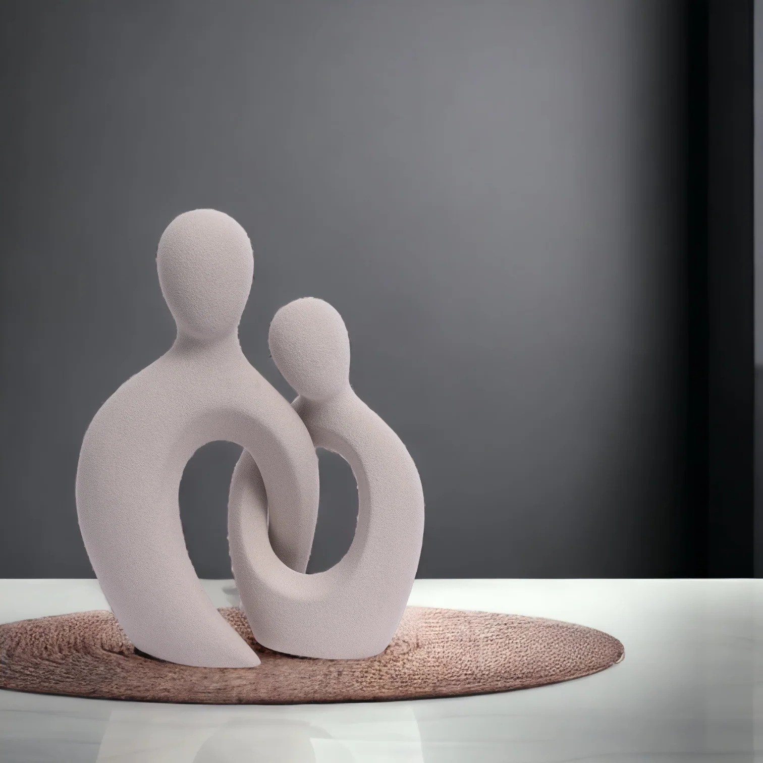 Romantic Couple Ceramic Vase in Grey Color (2pc) - Image 9