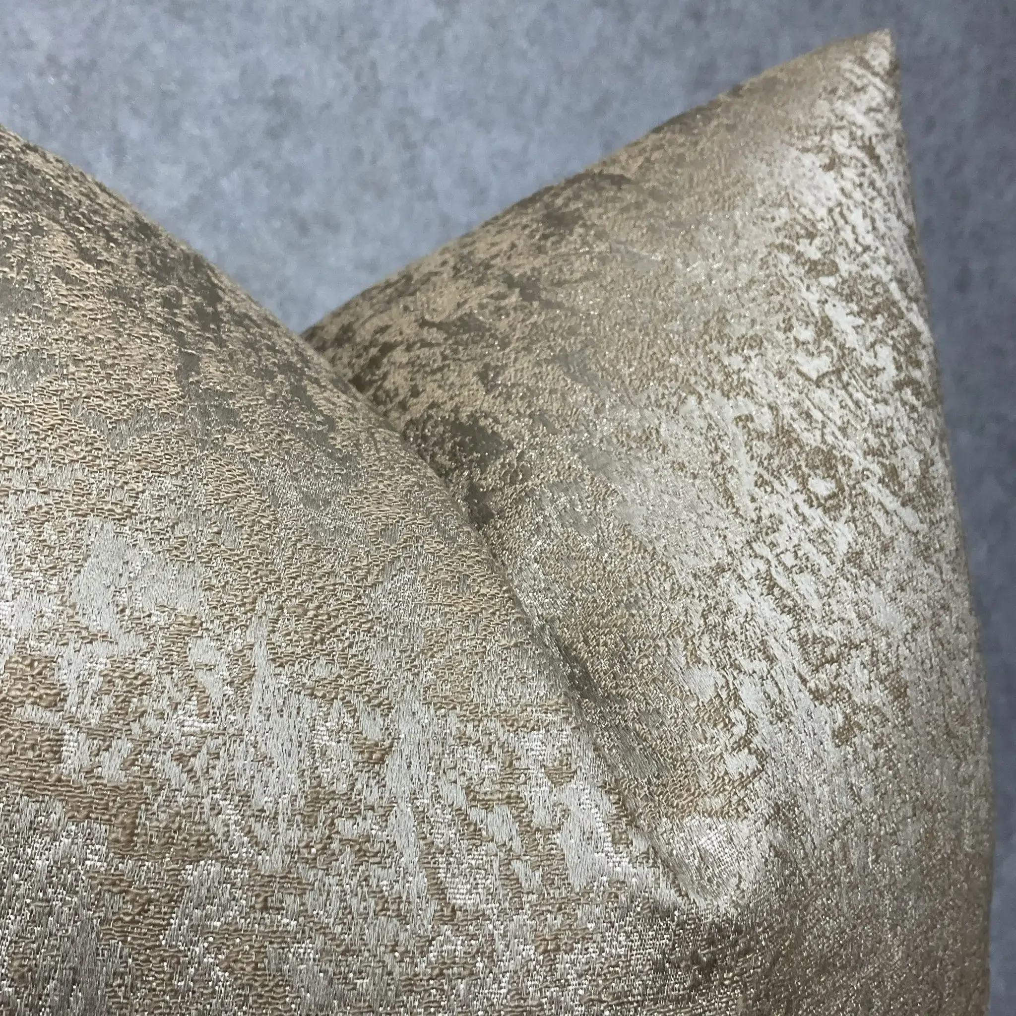 Champagne Designer Feather-Filled Cushion - Image 3