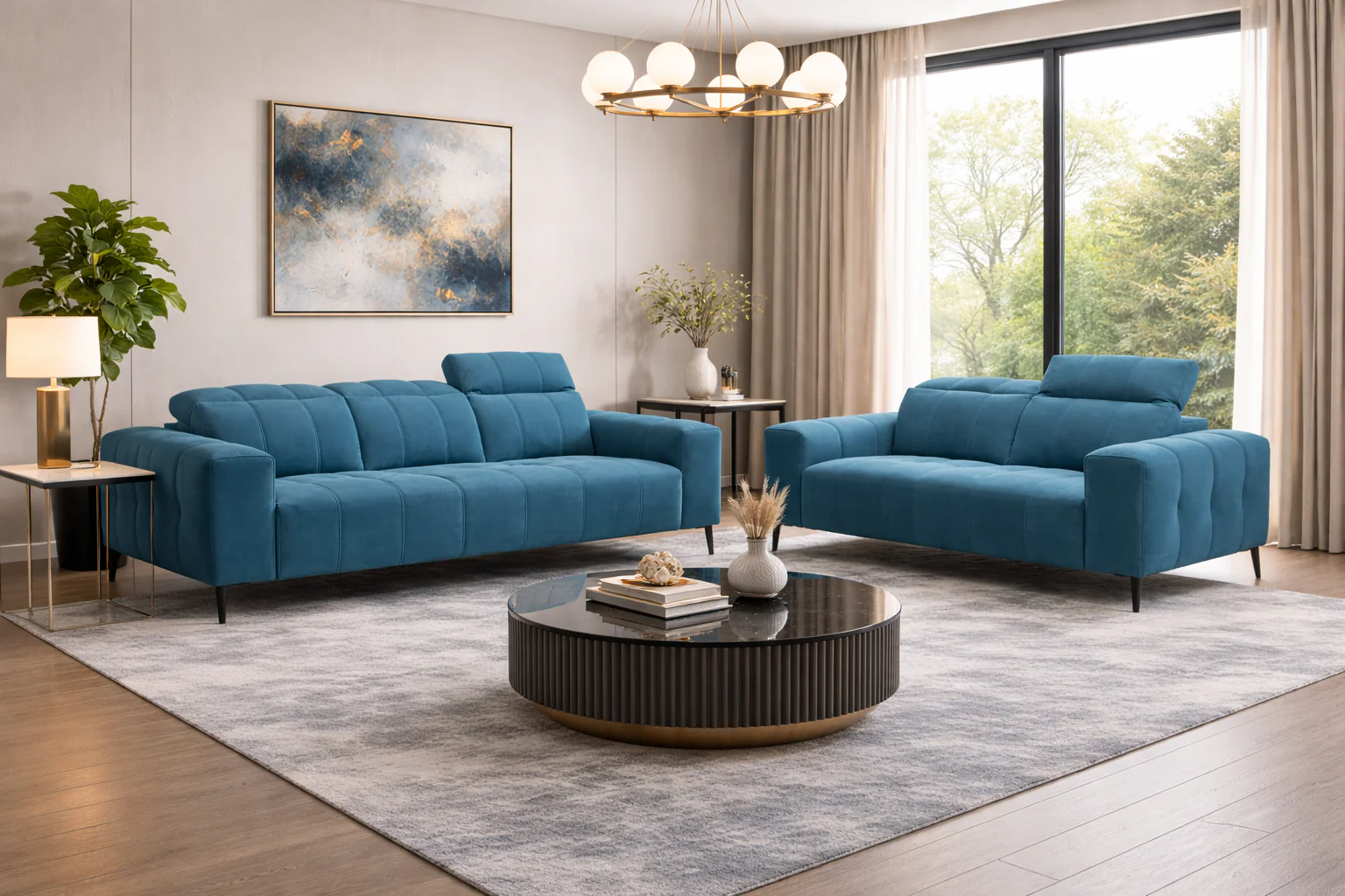 Chelsea Fabric Lounge – Modern Fabric Sofa - Image 6