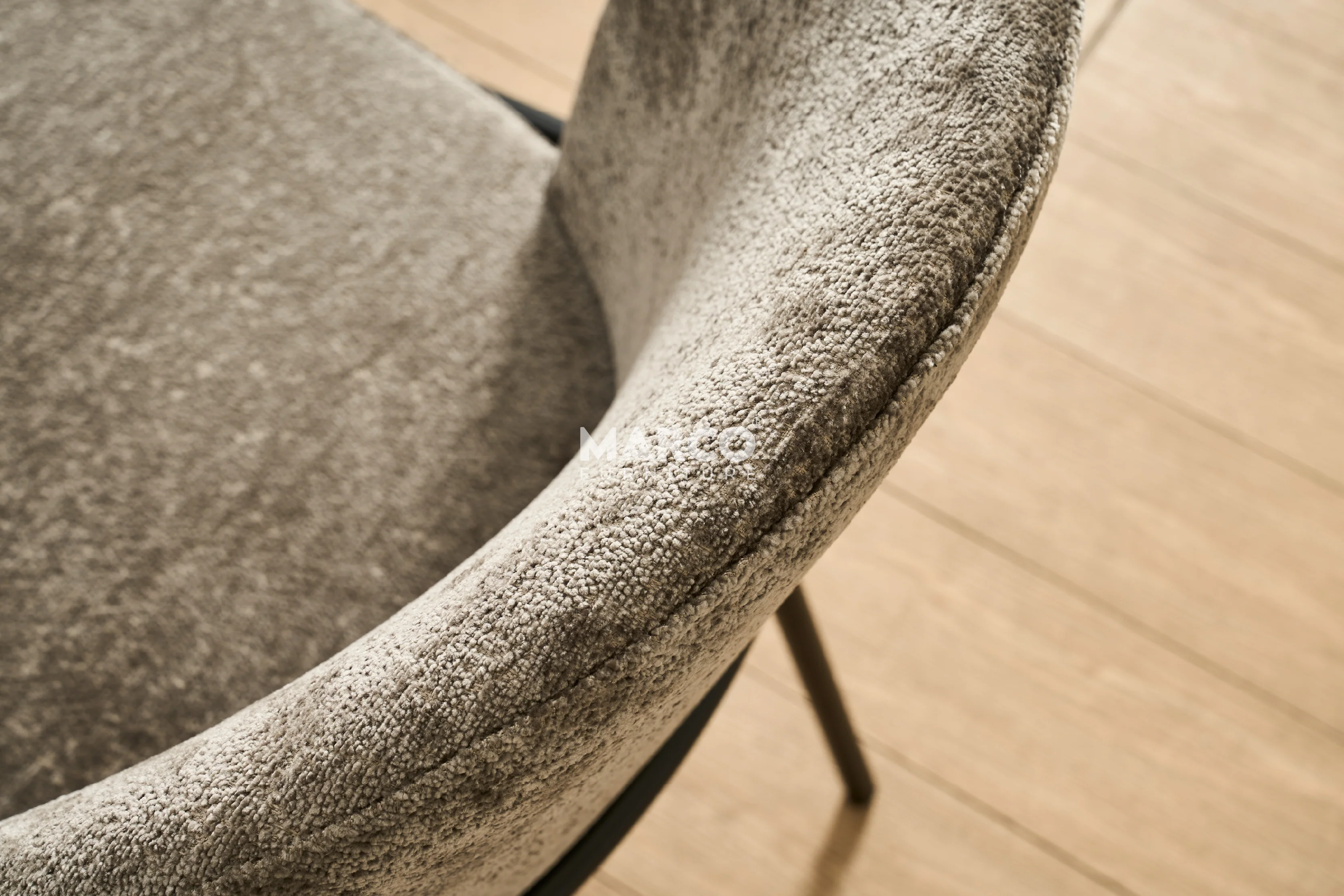 Cooper Boucle Dining Chair – Plush Upholstery with Gold Details - Image 11