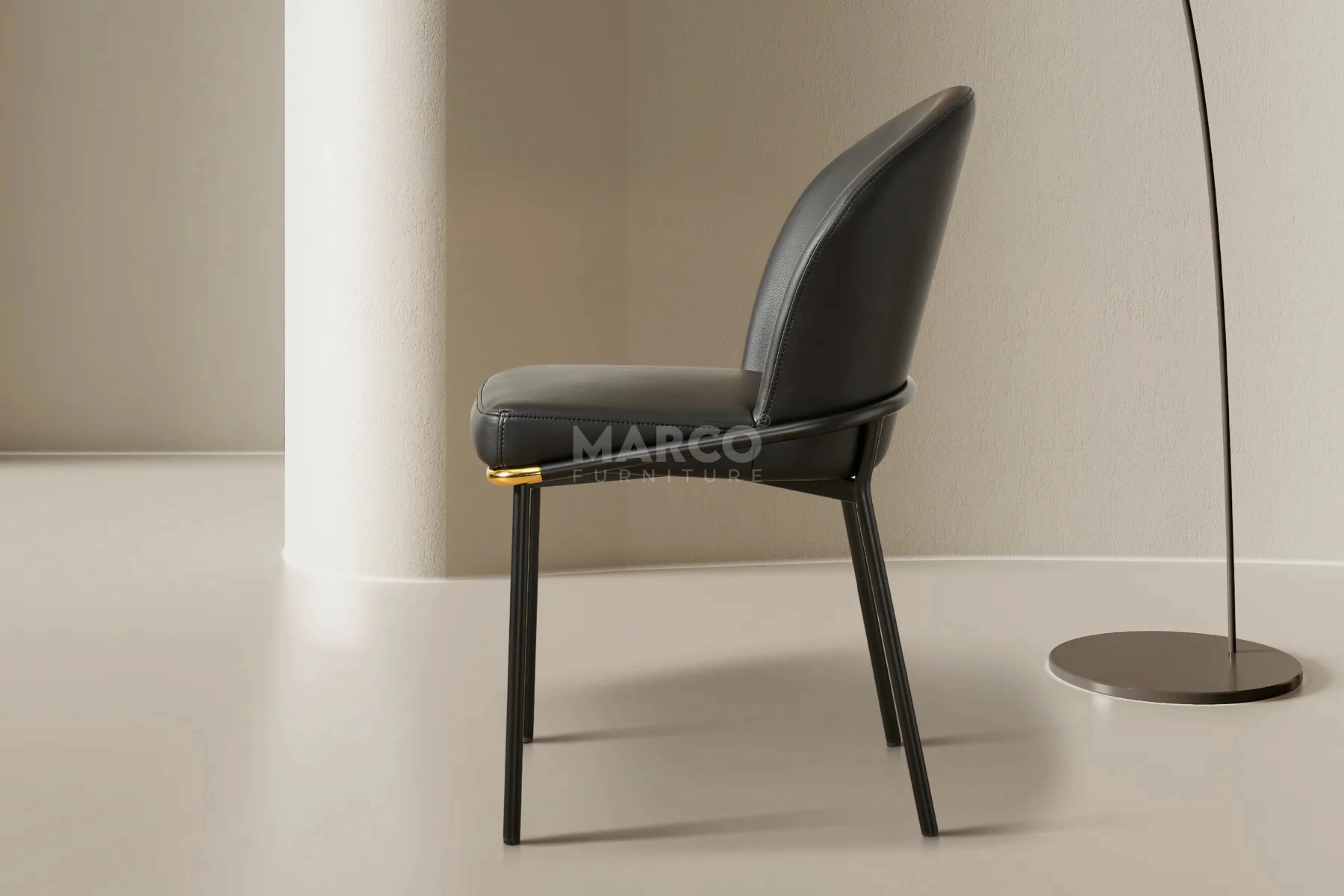 Cooper Boucle Dining Chair – Plush Upholstery with Gold Details - Image 14