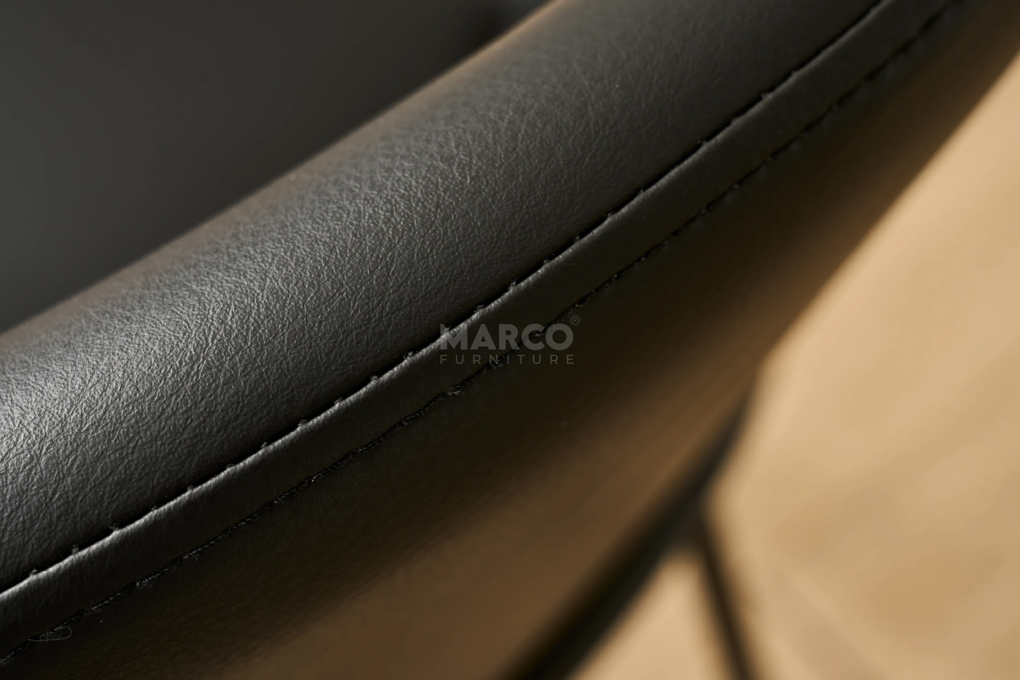 Cooper Armless Leather Dining Chair – Modern Black Chair with Metal Legs - Image 10