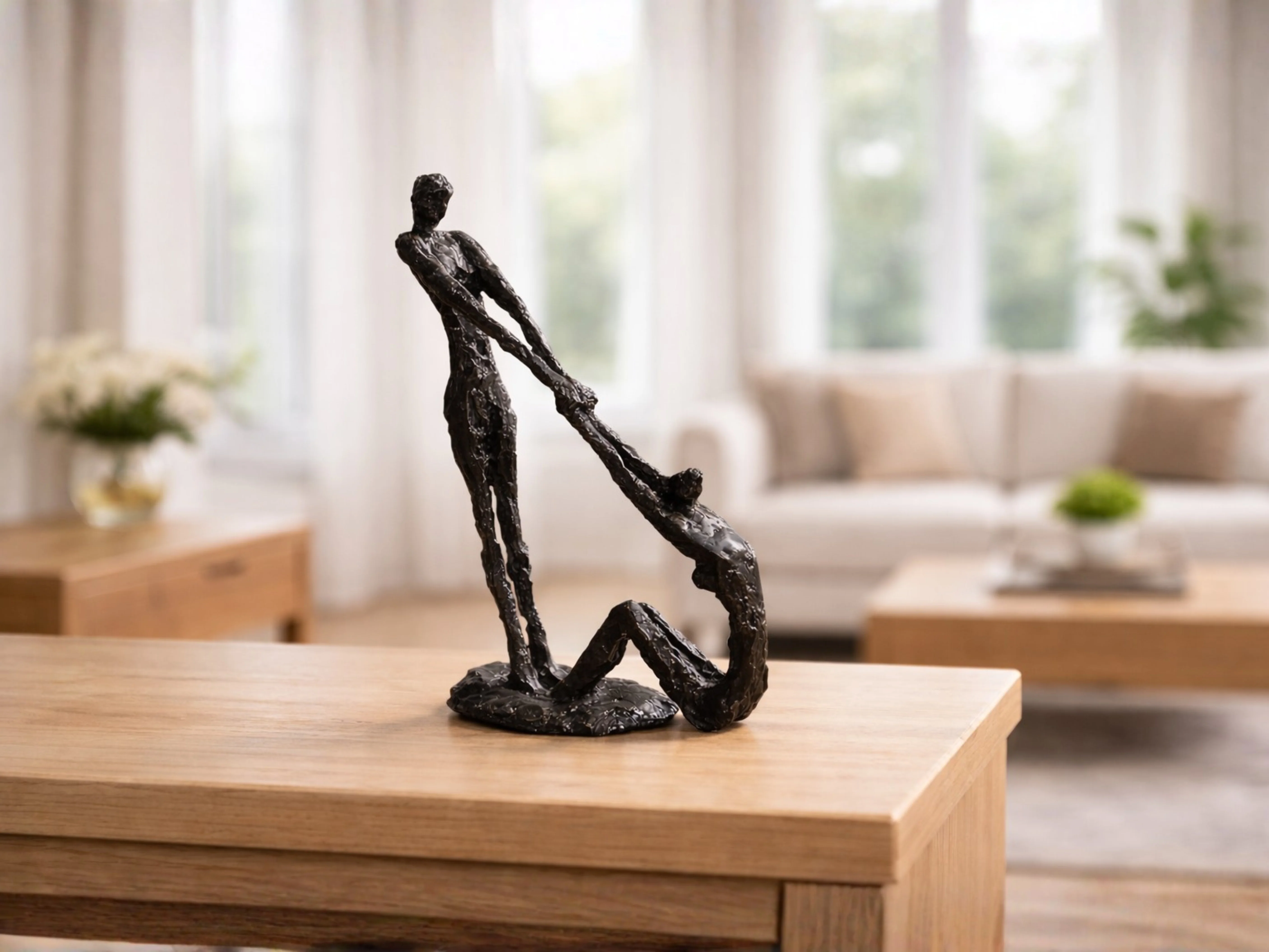 Helping Hands Couple Sculpture