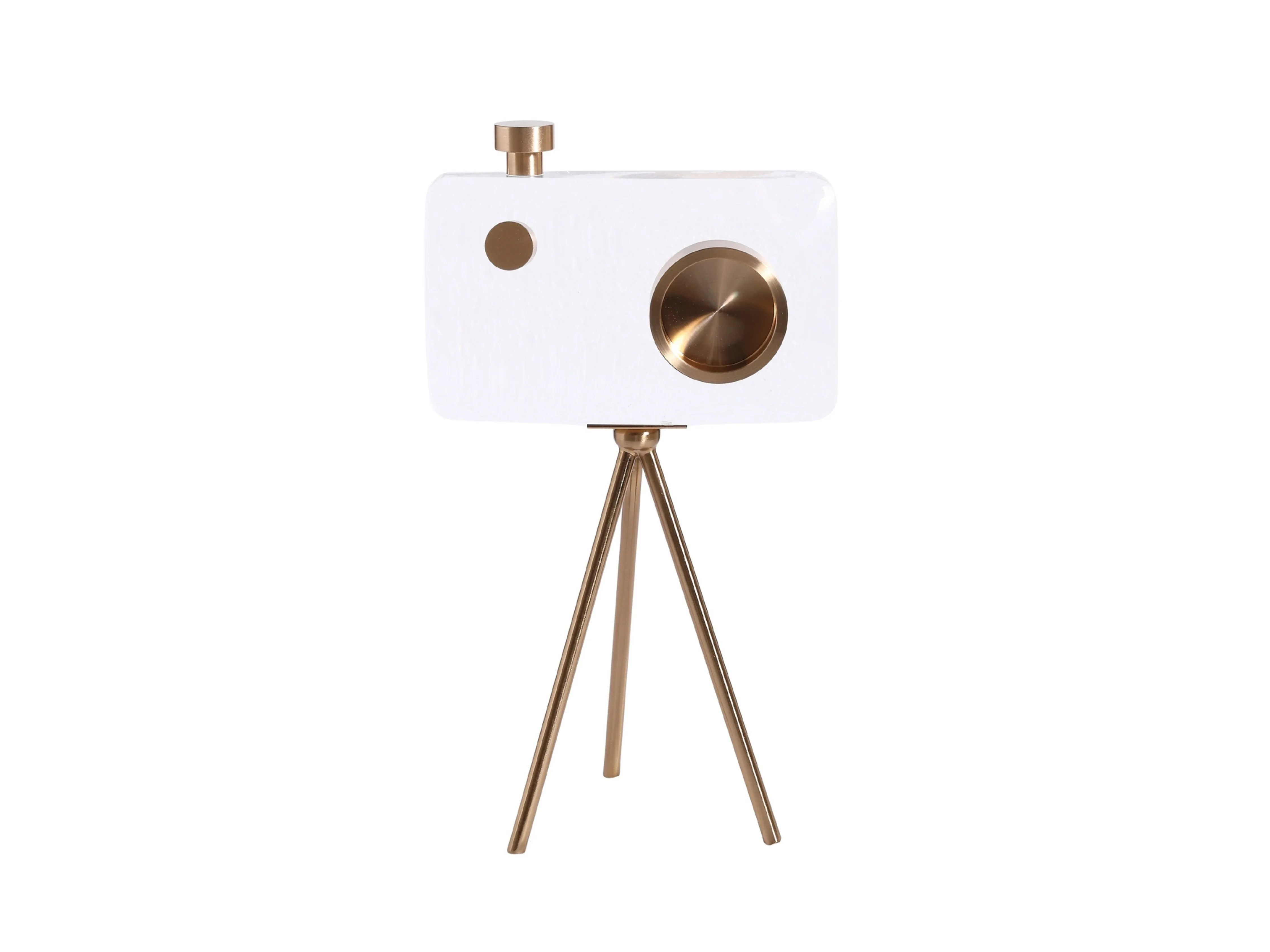 Crystal Gold Camera Decor Set – Modern Crystal Table Decor - Image 12