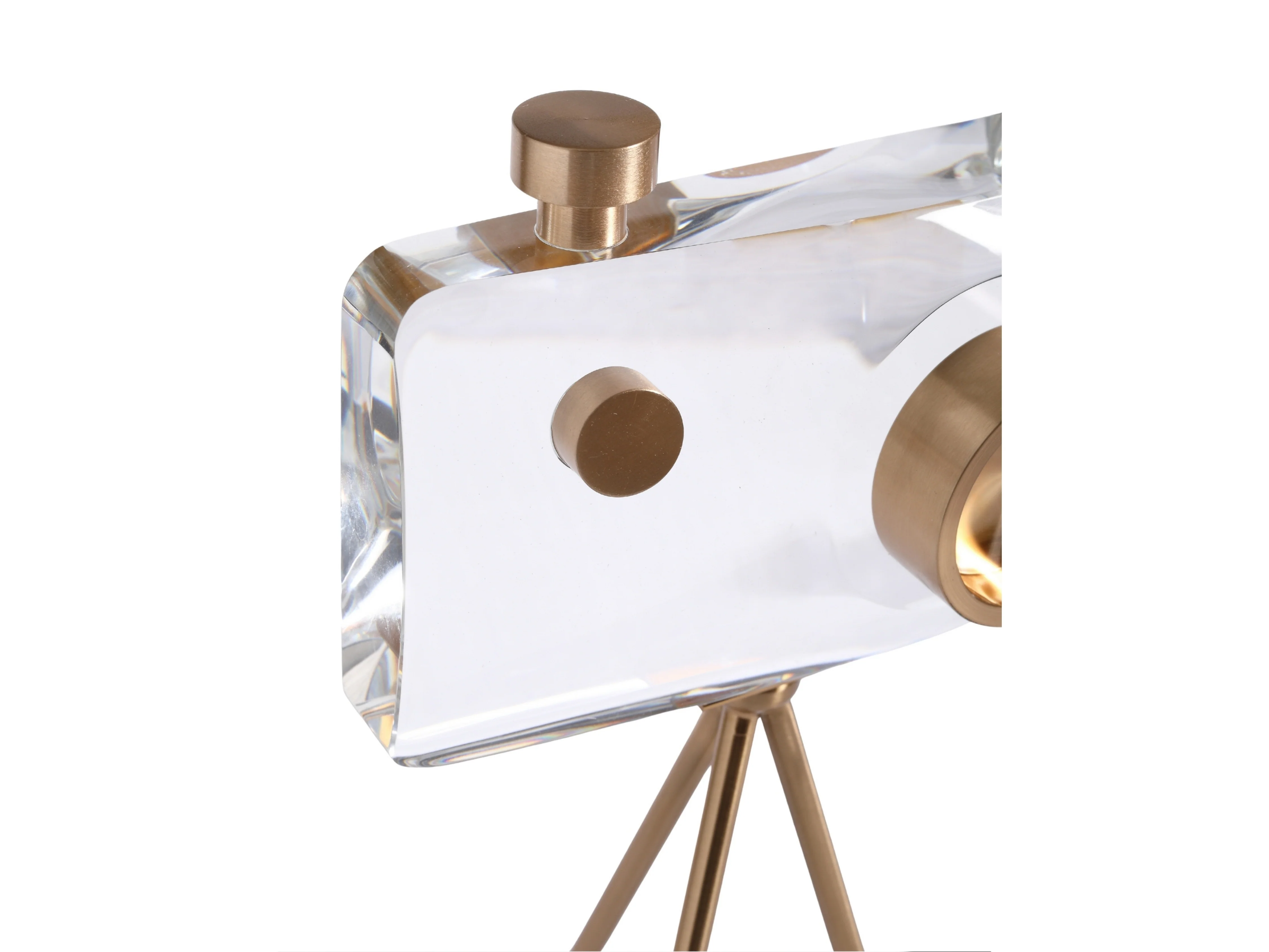 Crystal Gold Camera Decor Set – Modern Crystal Table Decor - Image 16