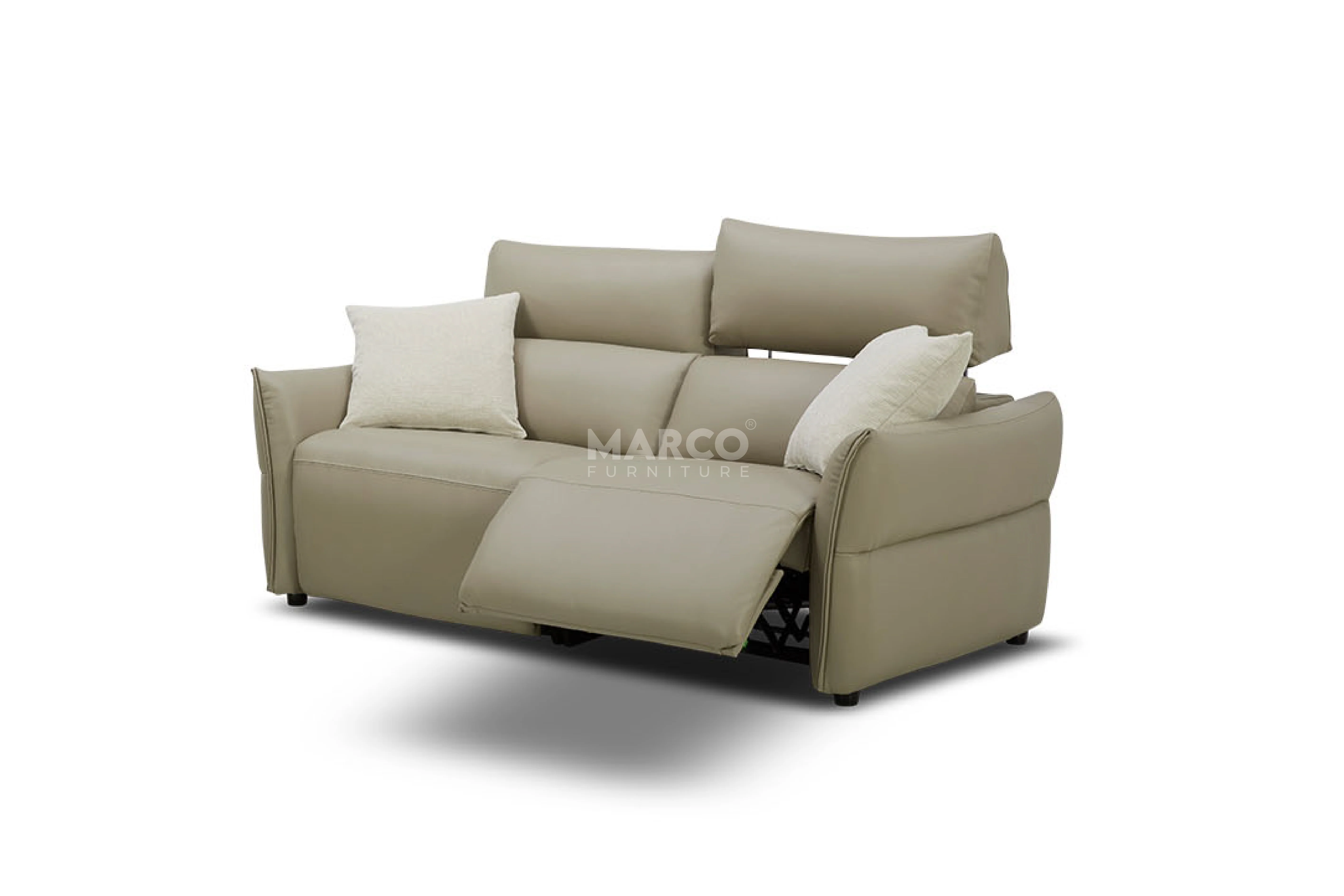 Cyprus Leather Recliner Sofa with Adjustable Headrests - Image 3