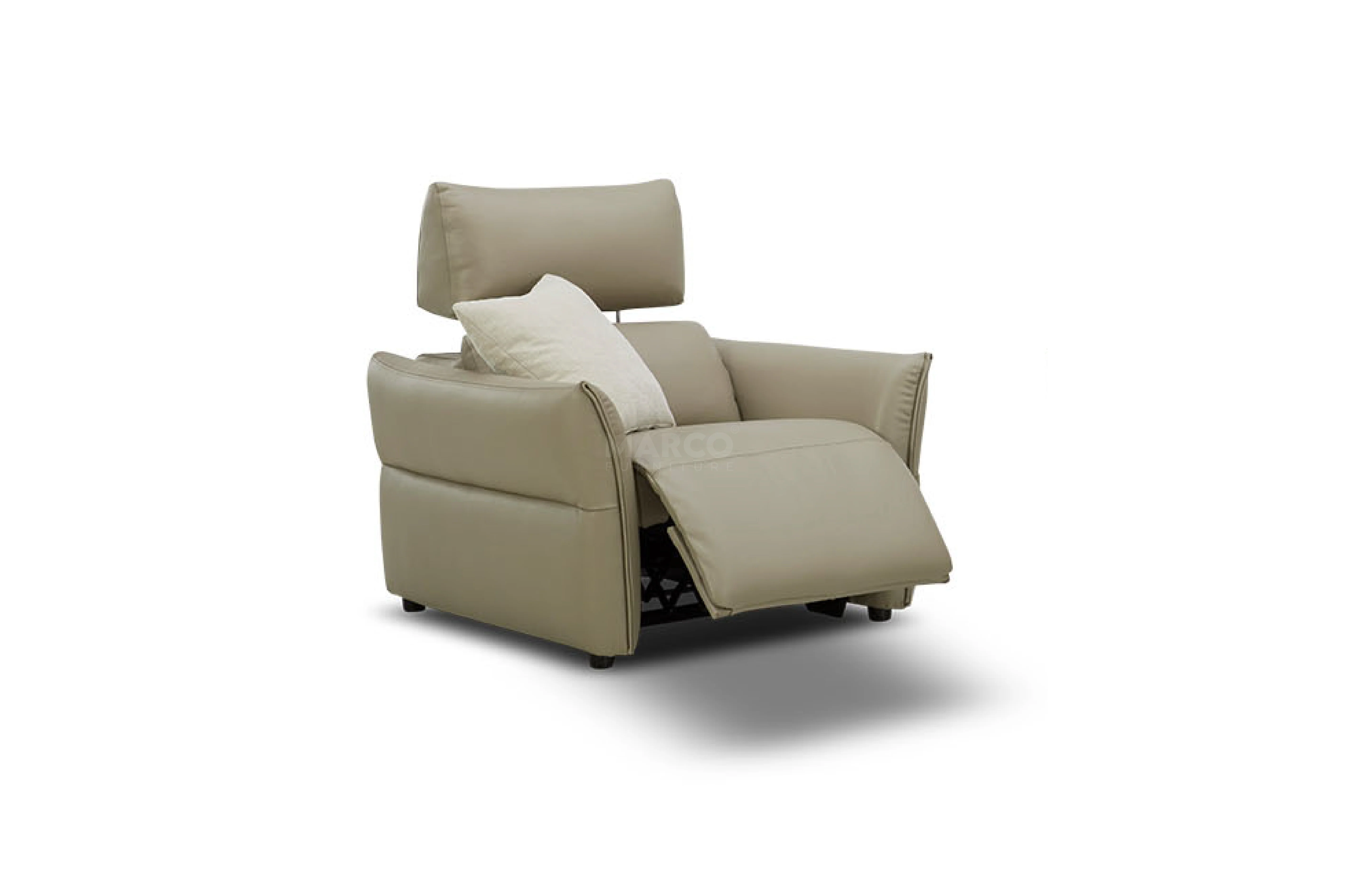 Cyprus Leather Recliner Sofa with Adjustable Headrests - Image 4
