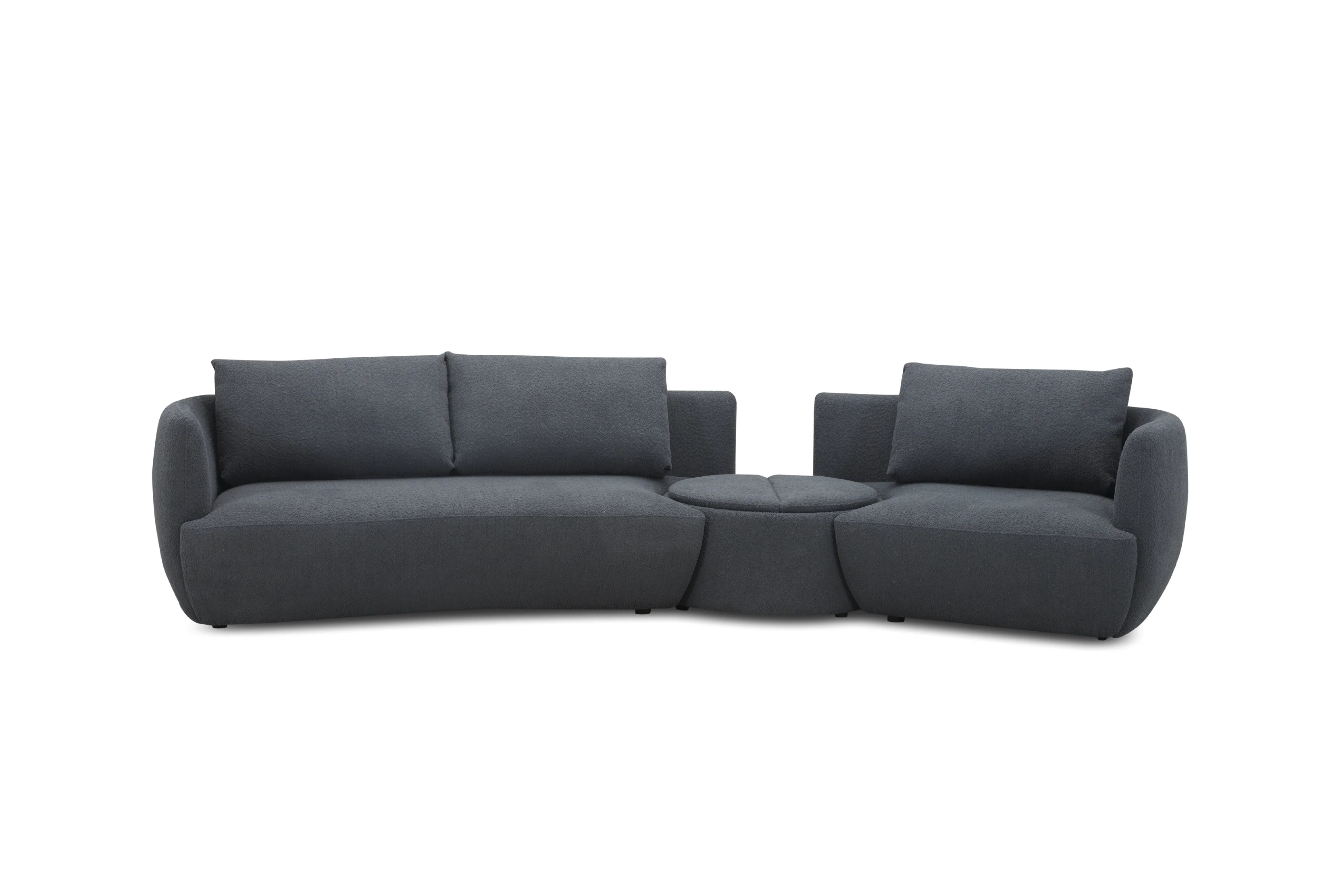 Dove 6-Seater Corner Fabric Lounge with Ottoman – Modern Sectional Sofa - Image 9