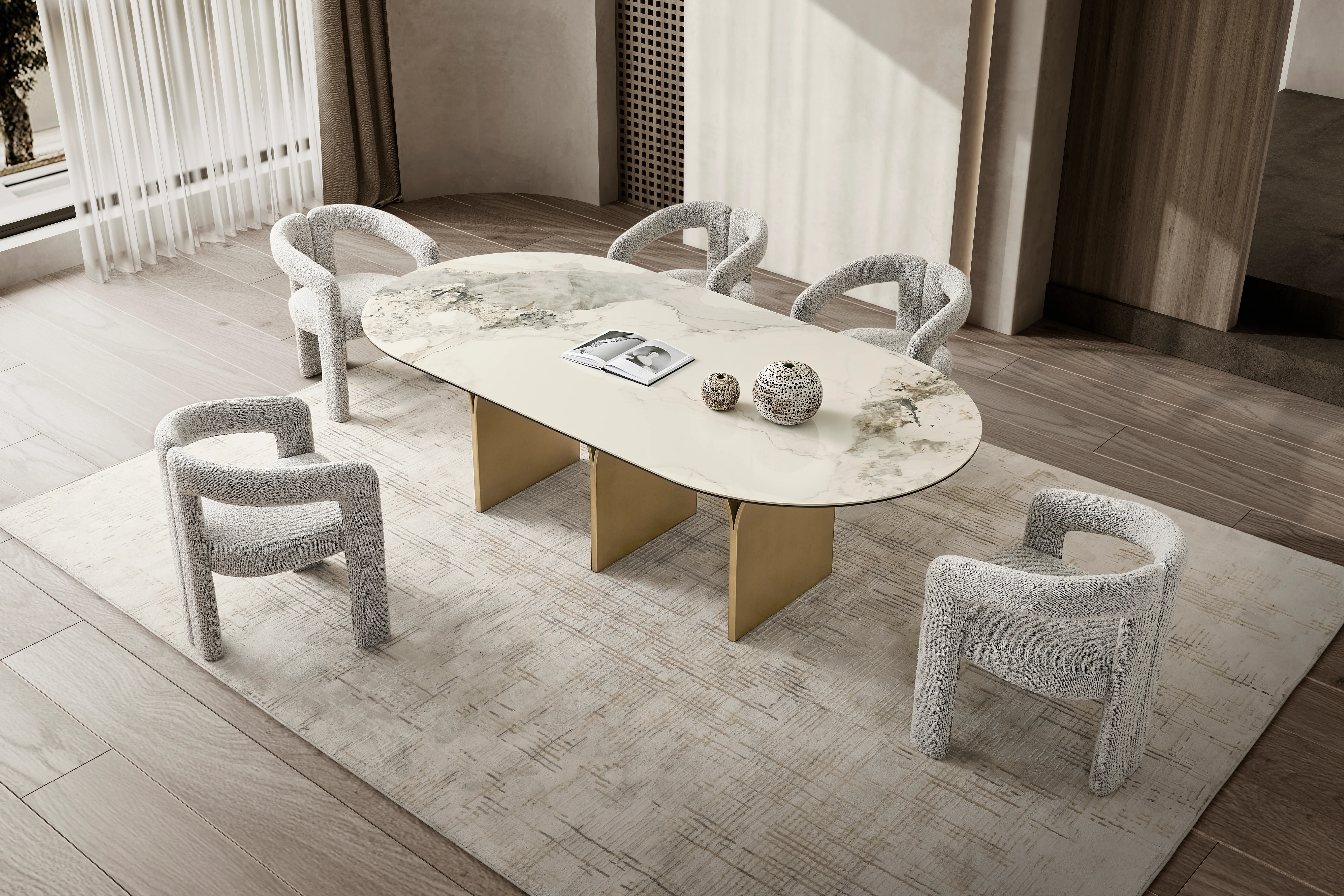 Dublin Sintered Stone Top Dining Table