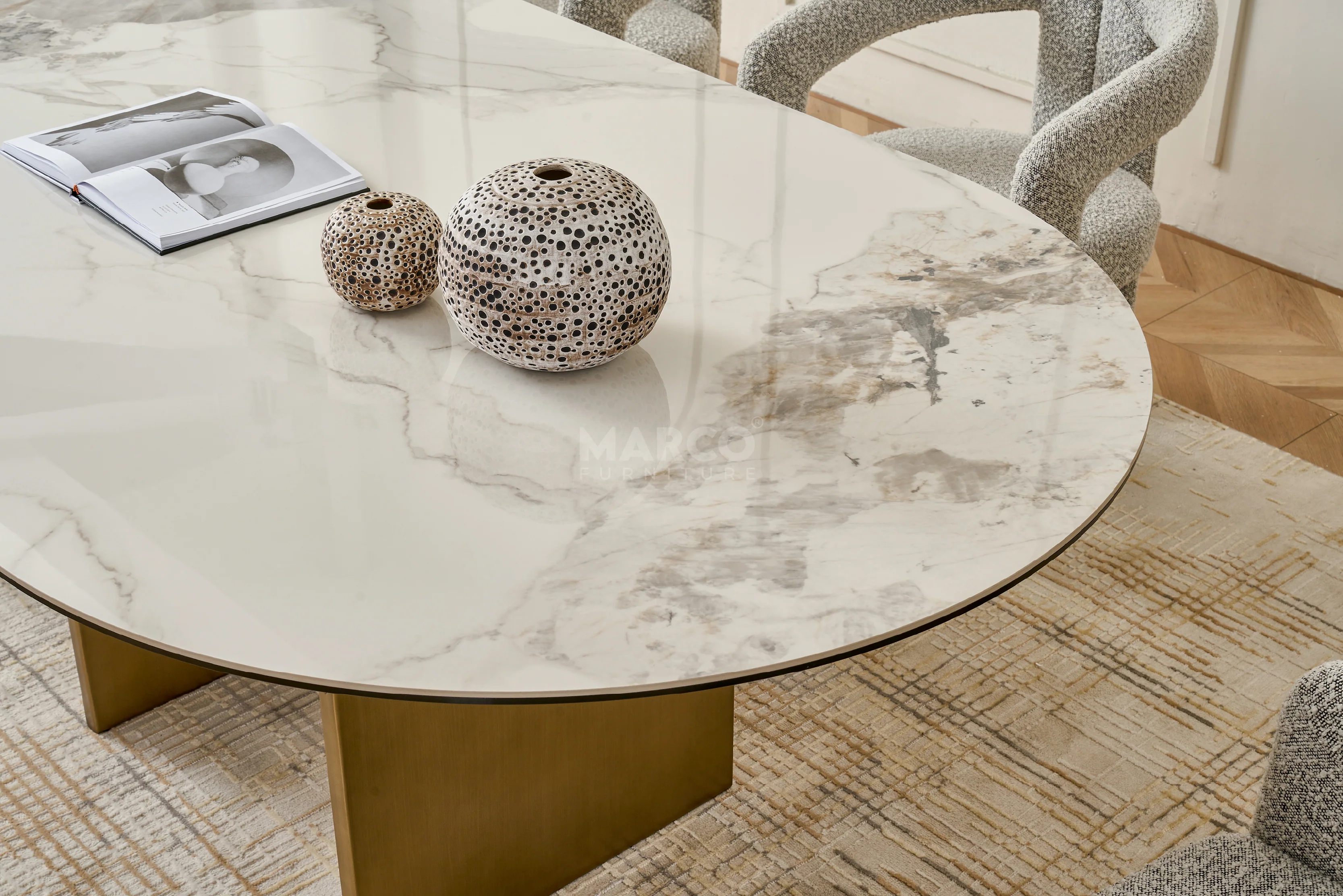 Dublin Sintered Stone Top Dining Table - Image 5