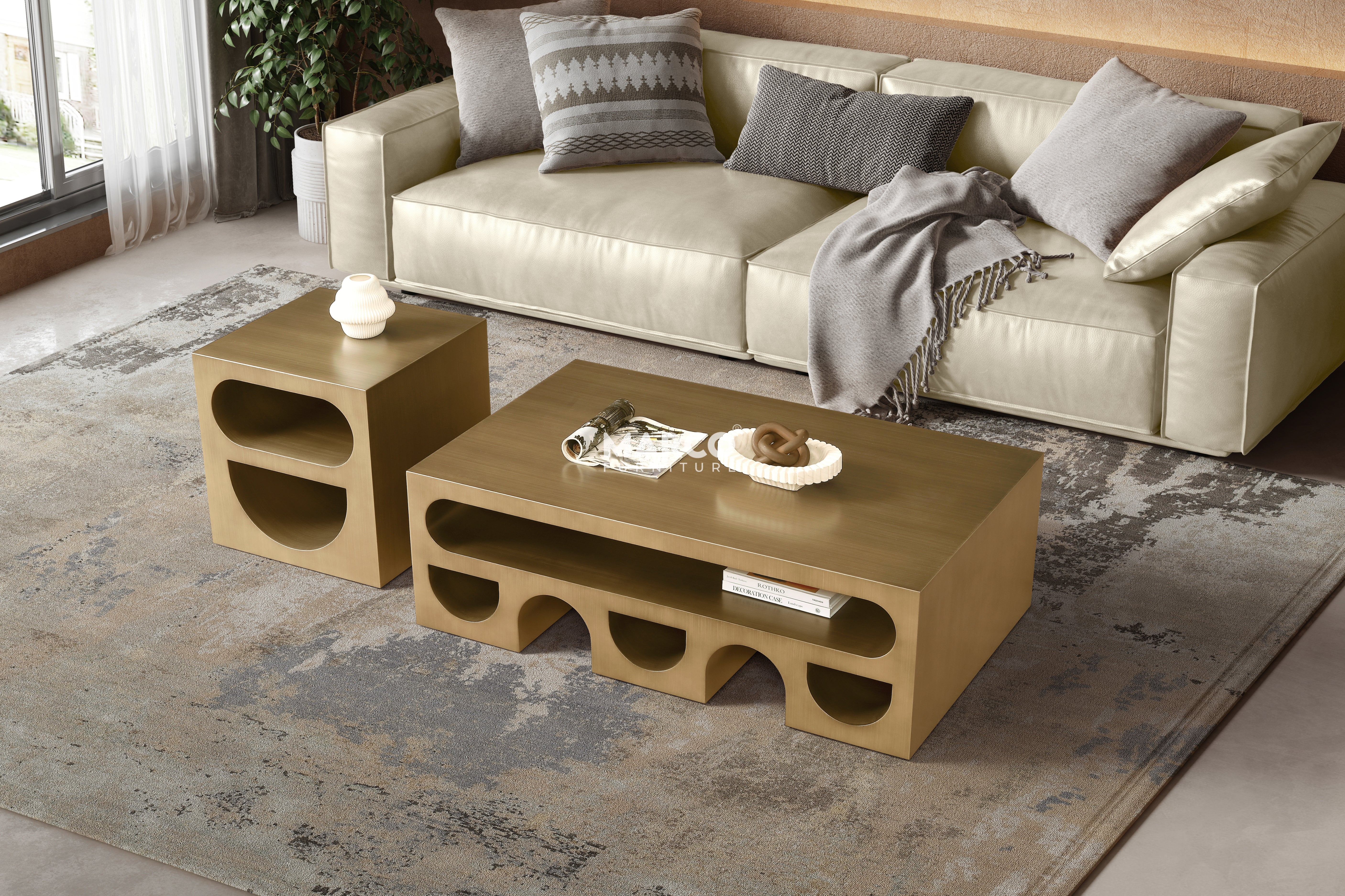 Dublin Metal Coffee Table Set - Image 3