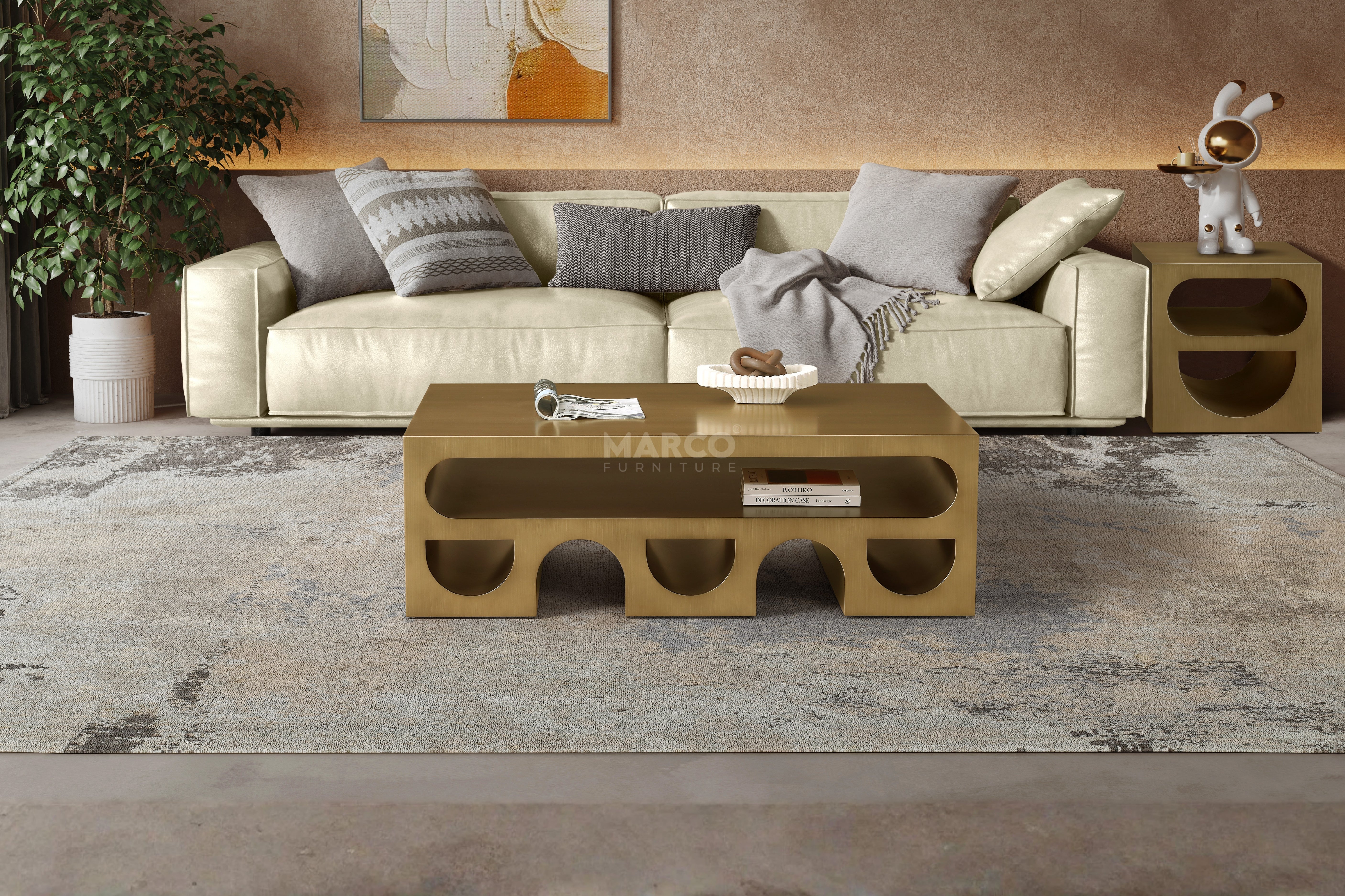 Dublin Metal Coffee Table Set - Image 5
