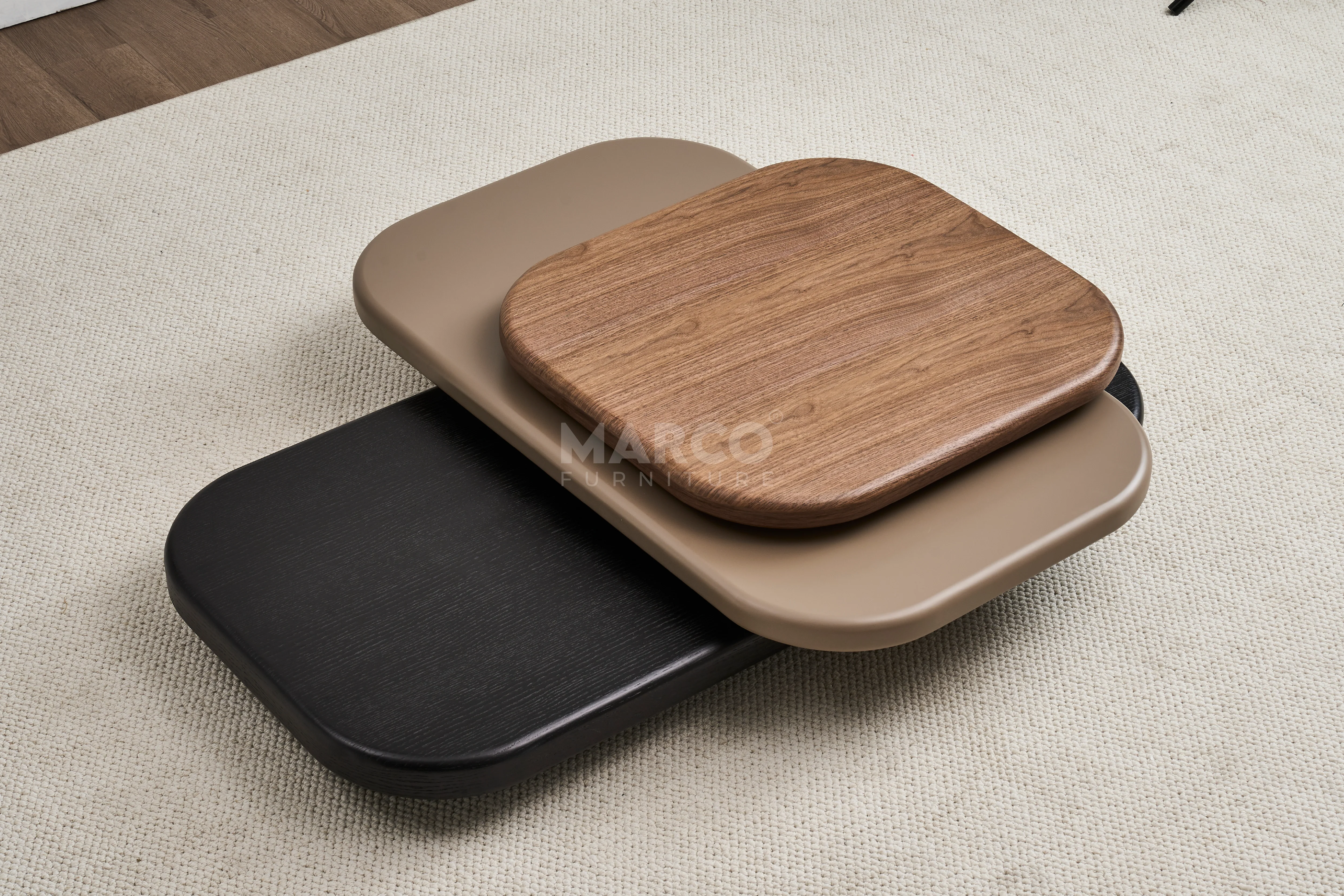 Egmont 3-Layers Stylish Coffee Table with Rotatable Top - Image 5