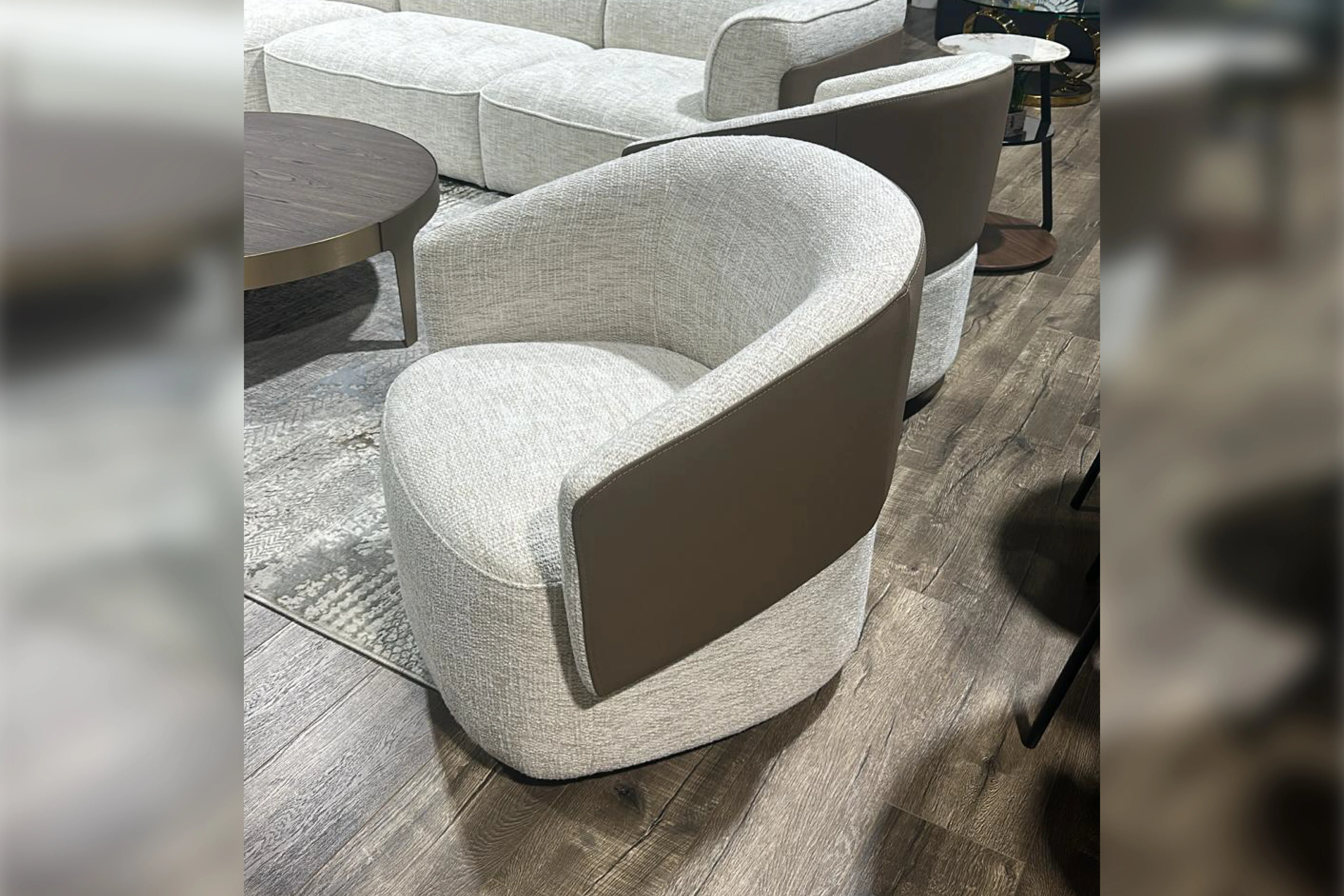 Emporium Woven Fabric Ascent Swivel Armchair - Image 4