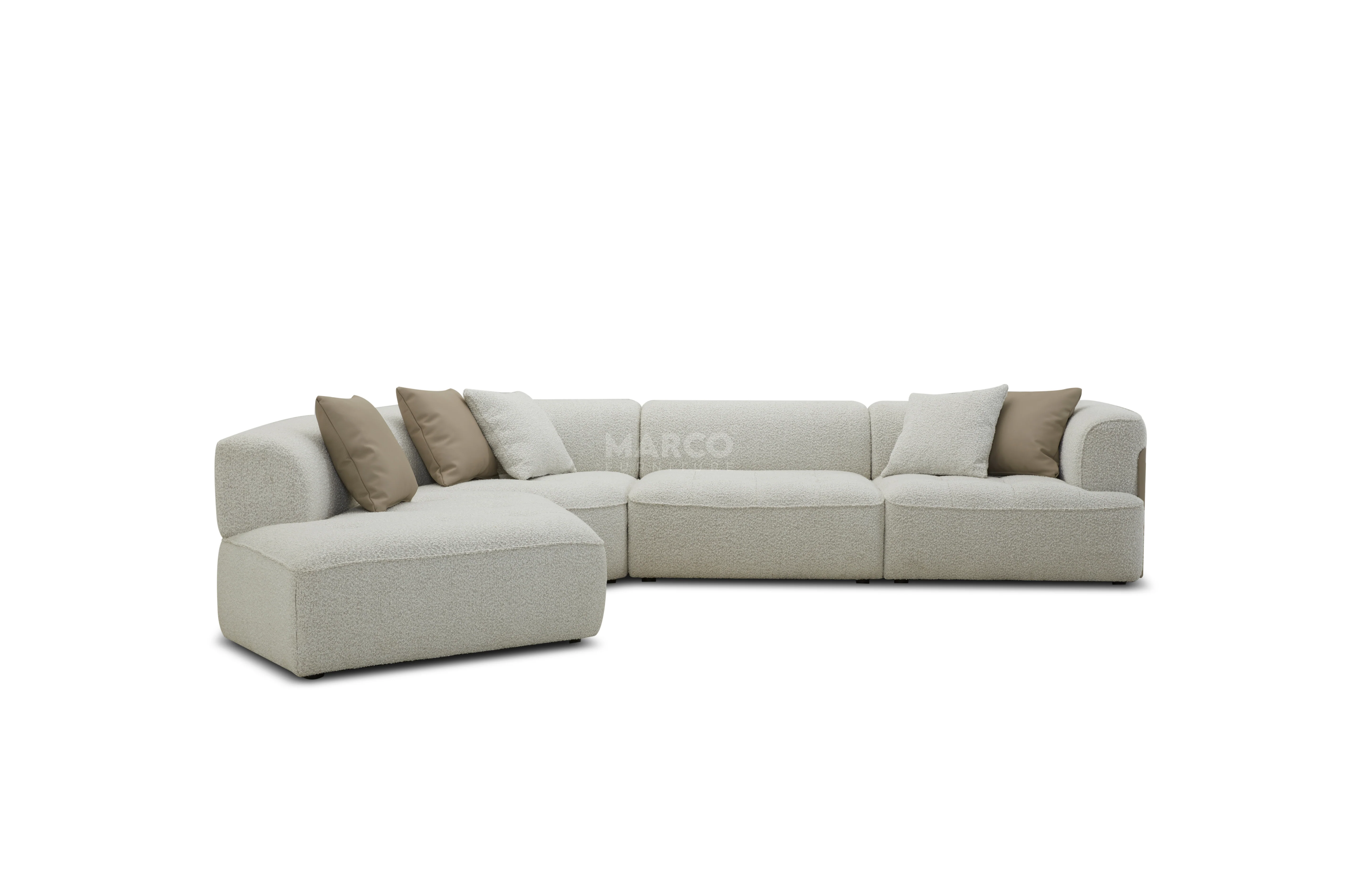 Emporium Modular Corner Lounge – Woven Fabric Chaise Lounge - Image 3
