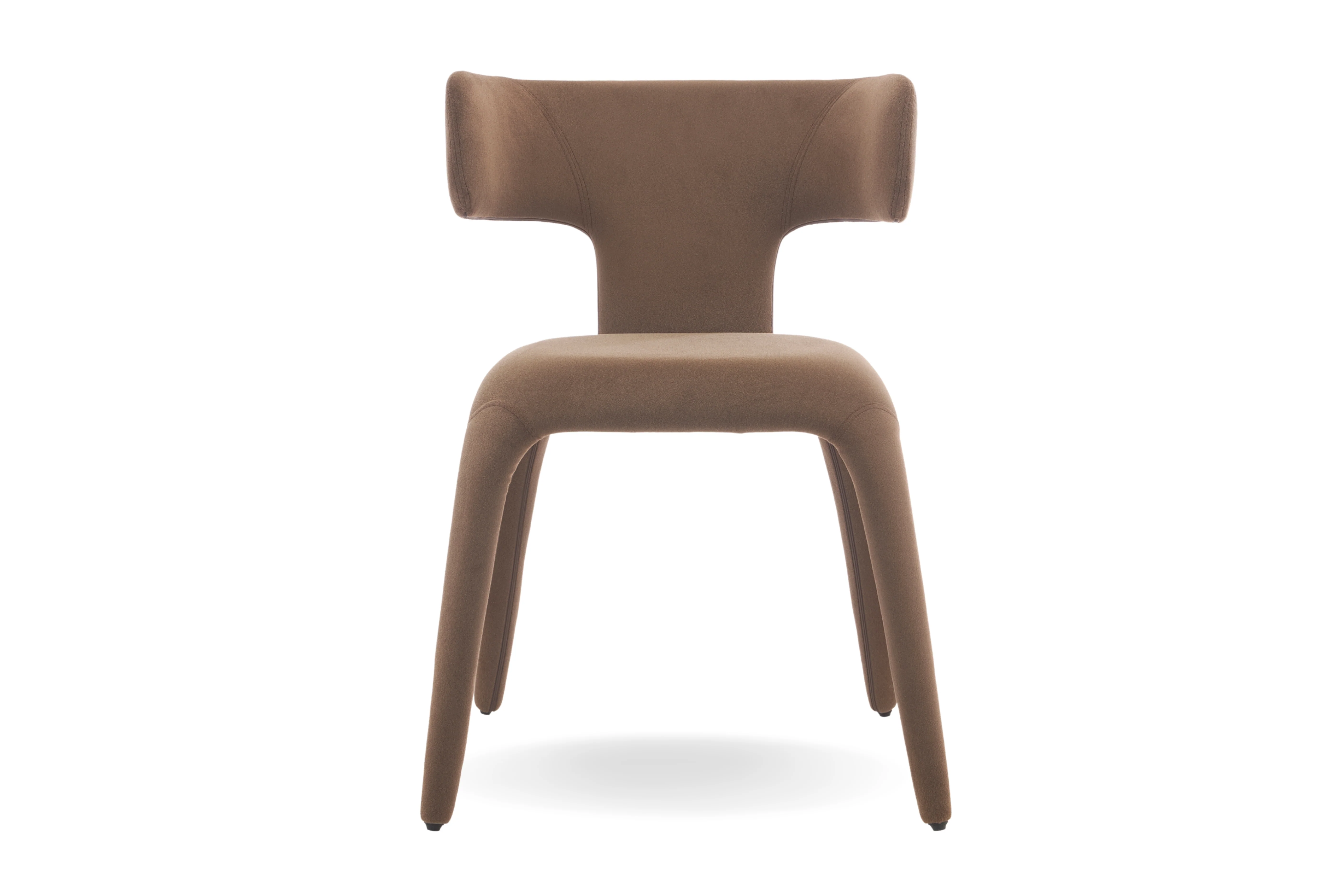 Enzo Fabric Dining Chair - Mushroom Brown - Image 5