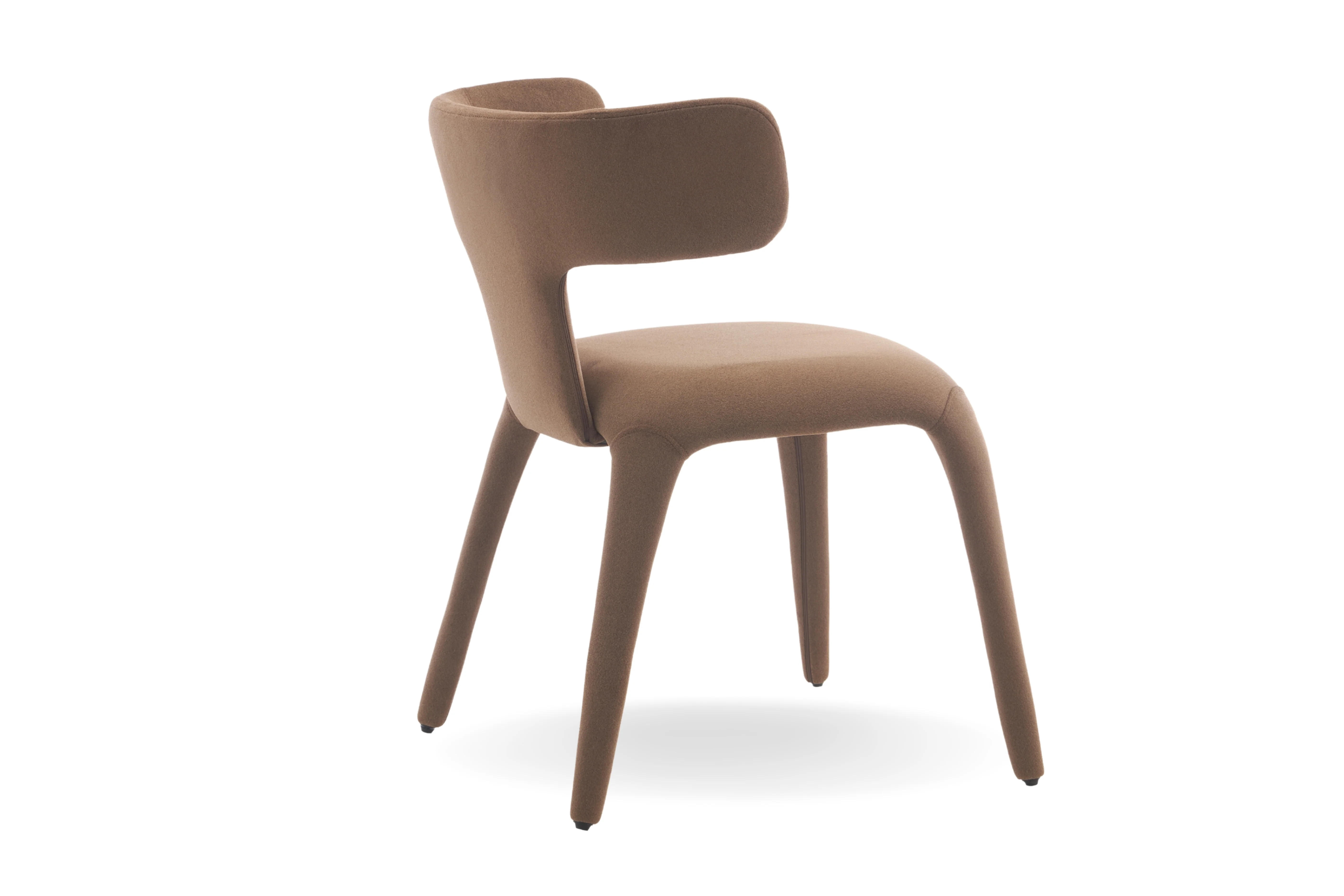 Enzo Fabric Dining Chair - Mushroom Brown - Image 7