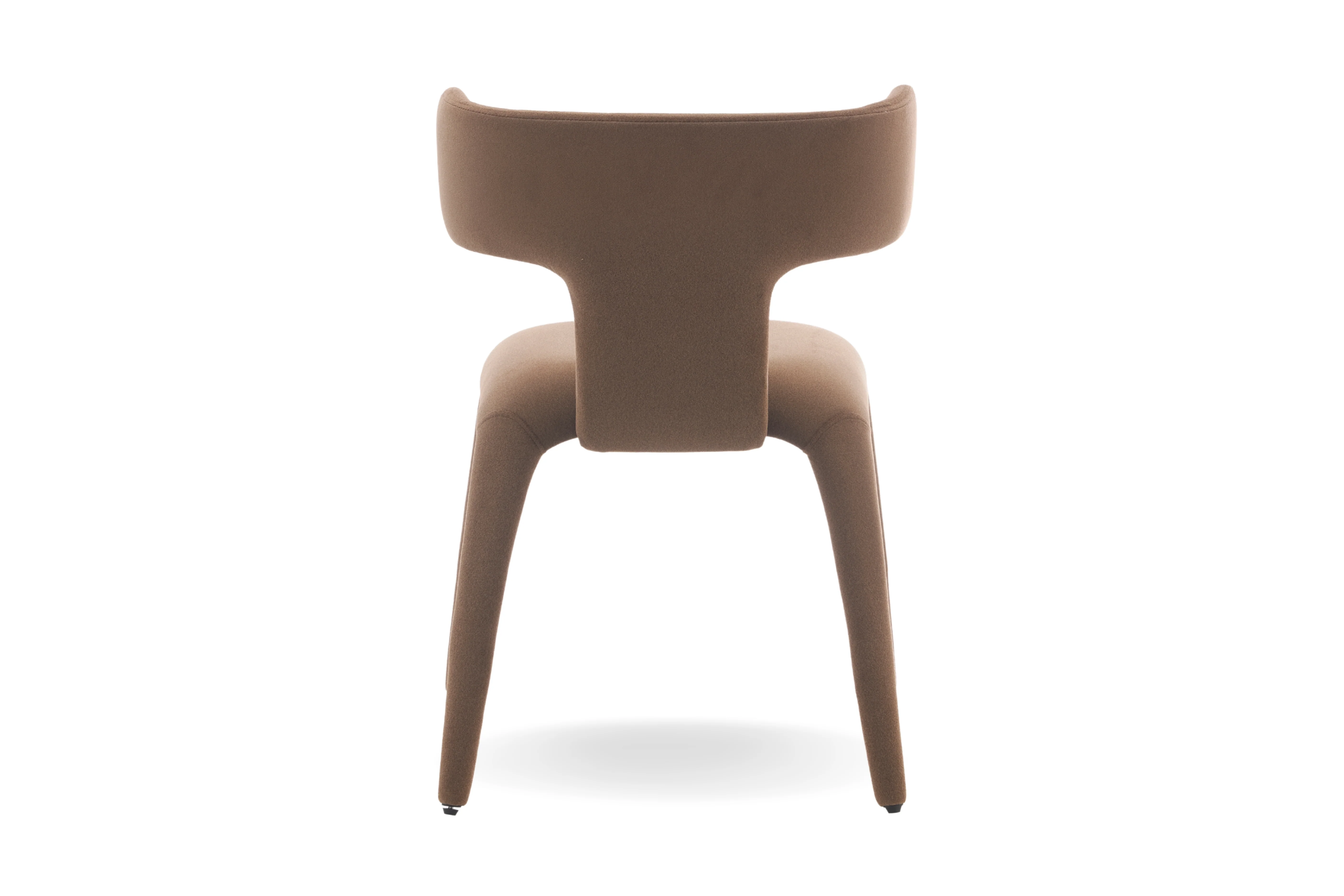 Enzo Fabric Dining Chair - Mushroom Brown - Image 8