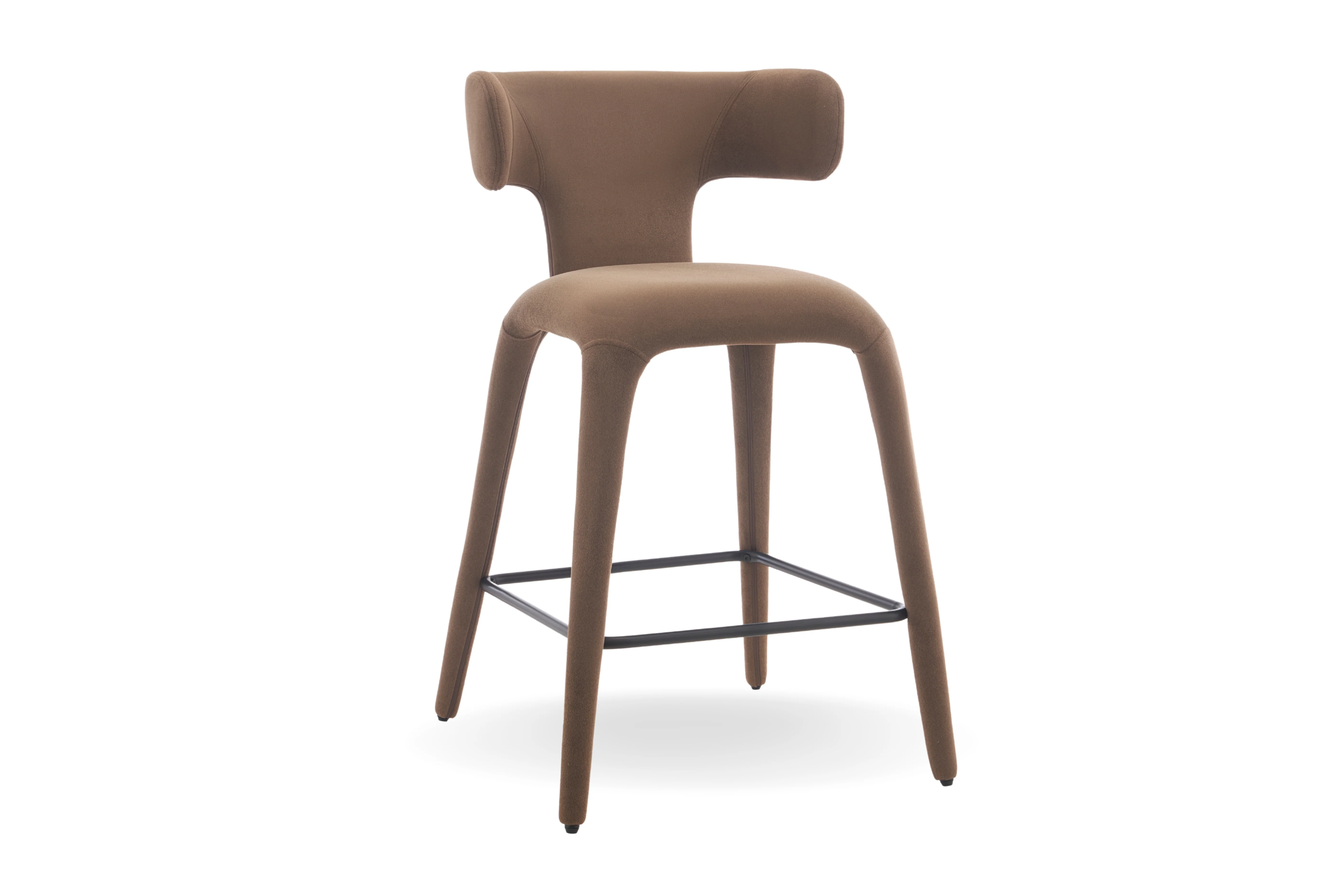 Enzo Fabric Bar Chair - Modern Upholstered Bar Stool - Image 6
