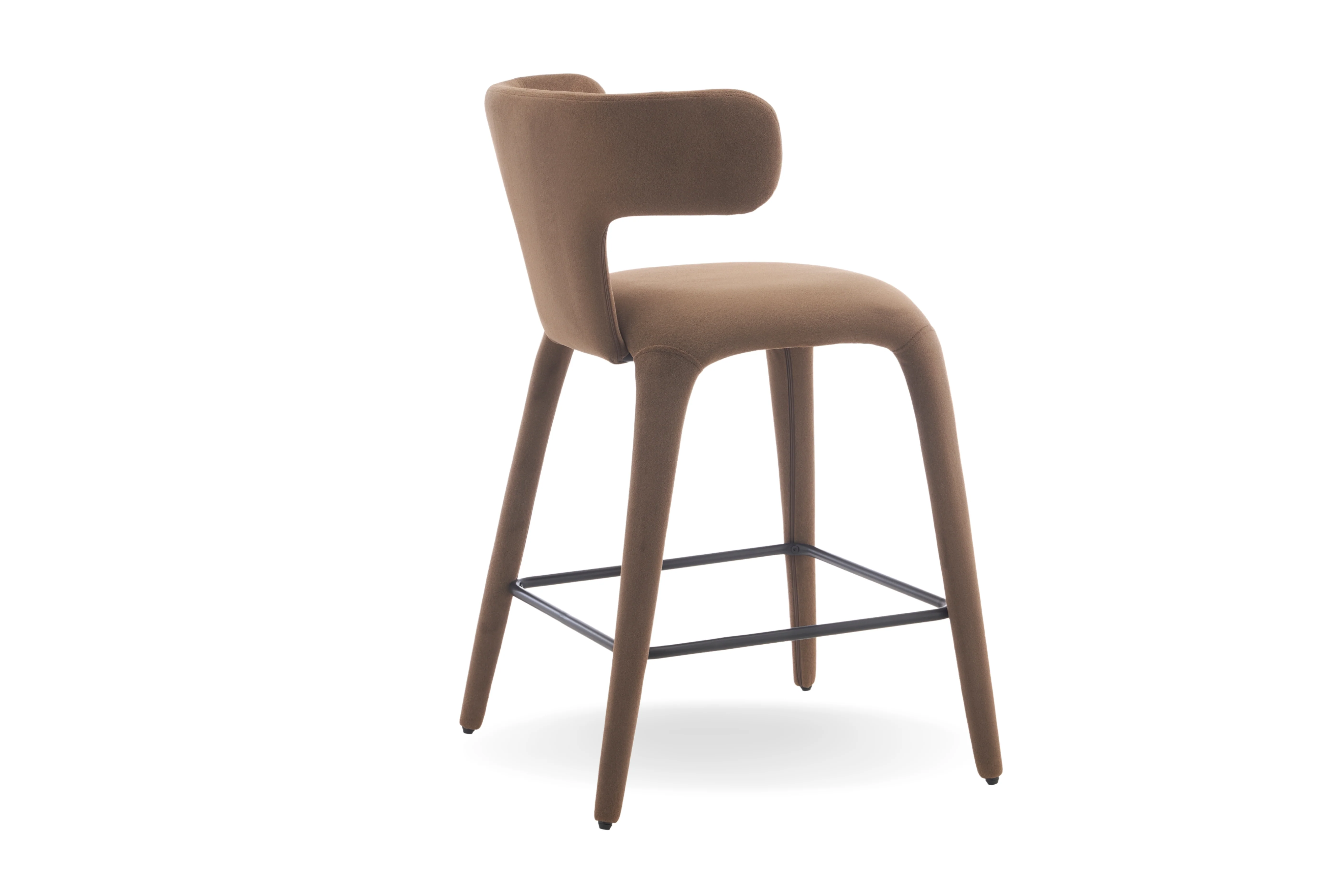 Enzo Fabric Bar Chair - Modern Upholstered Bar Stool - Image 8