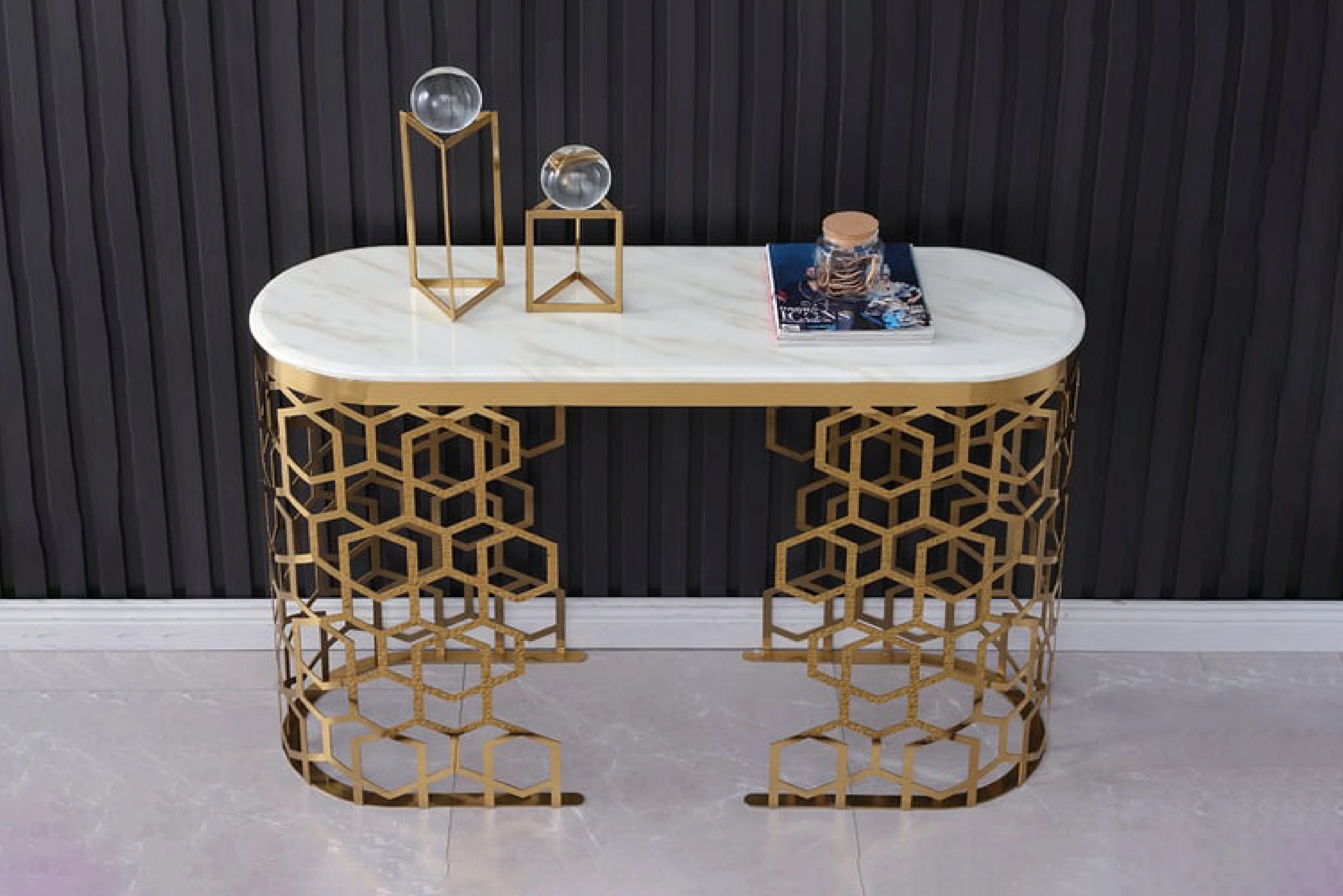 Florence Marble Hallway Table - Image 3