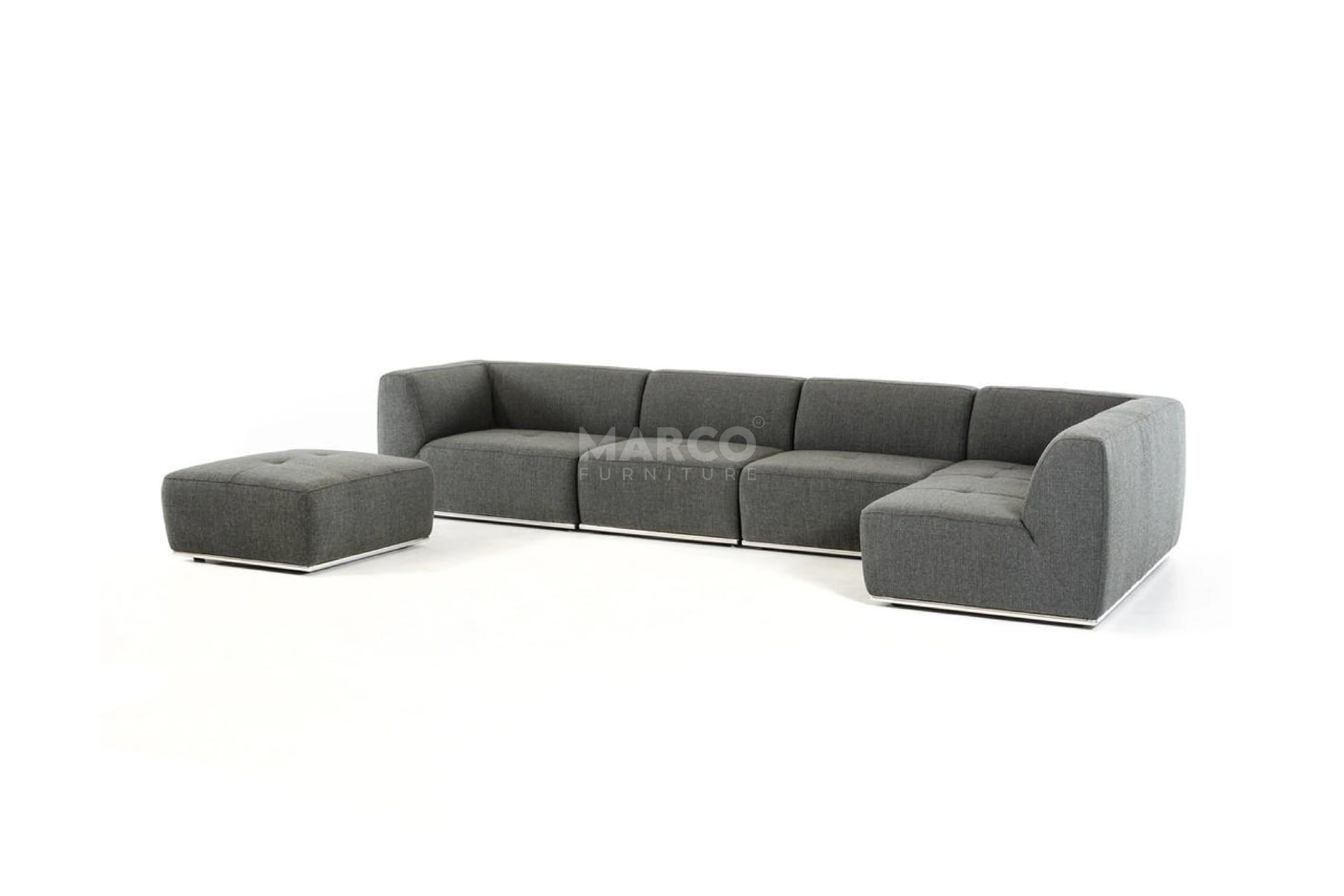 Florence Modular Lounge Sofa – Low Profile Sectional with Ottoman - Image 4