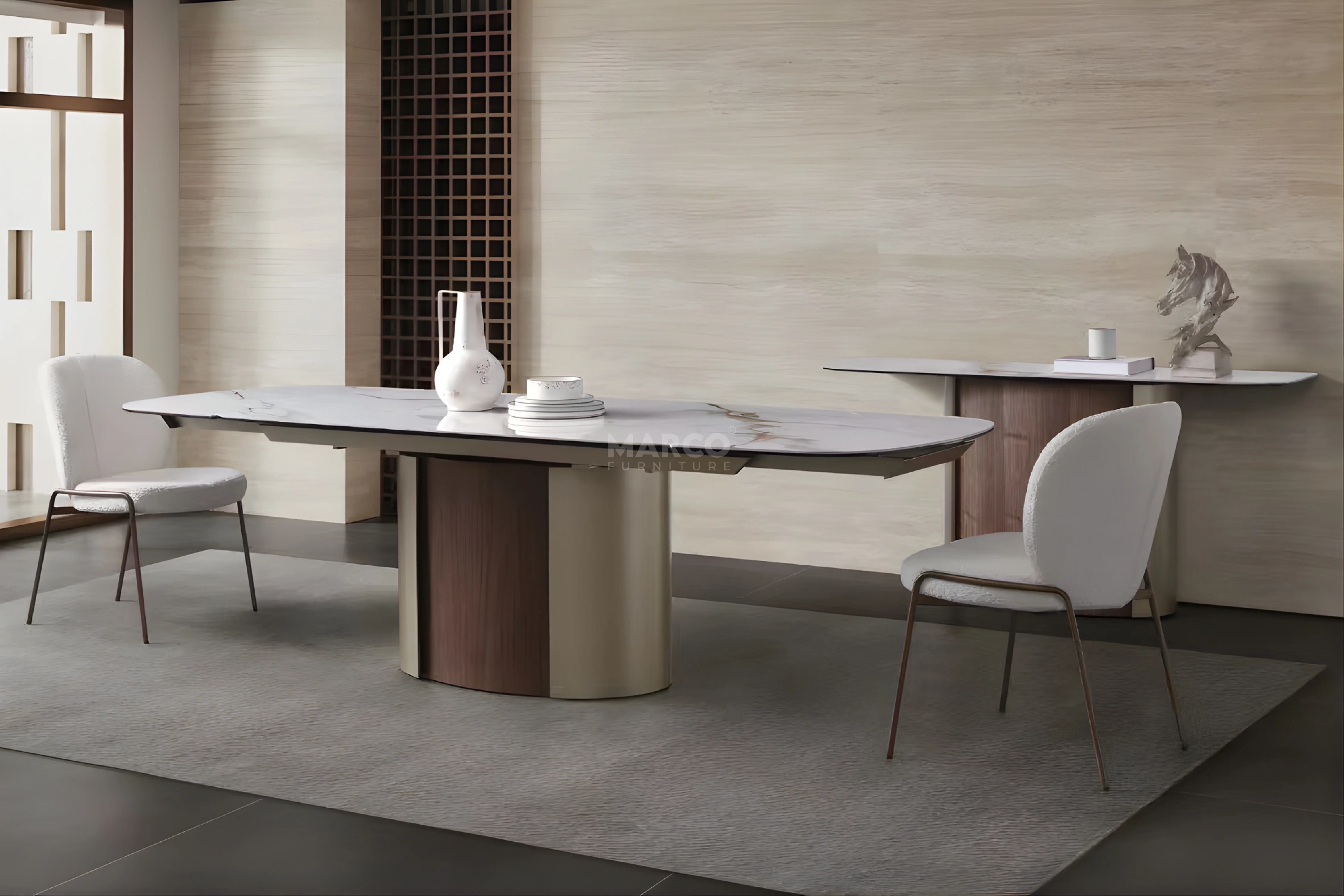 Forma Bella Sintered Stone Extendable Dining Table - Image 3