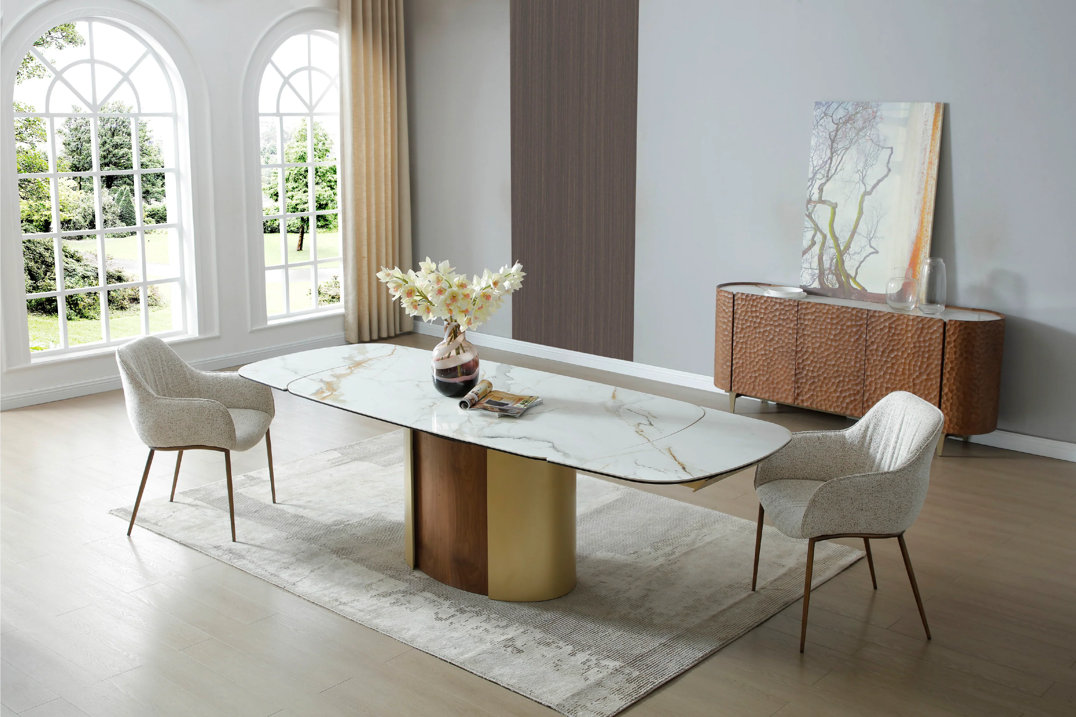 Forma Bella Sintered Stone Extendable Dining Table - Image 5