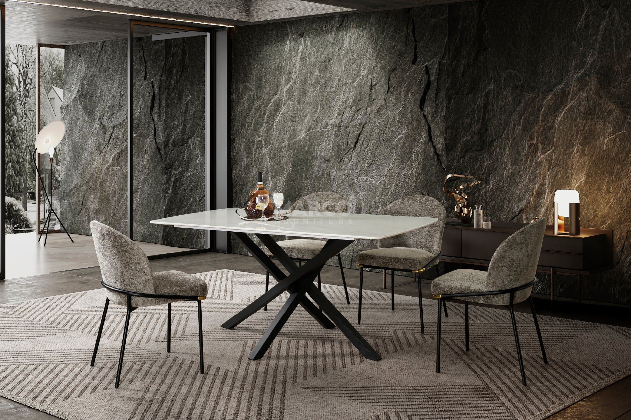 Galaxy Marble Dining Table - Image 3
