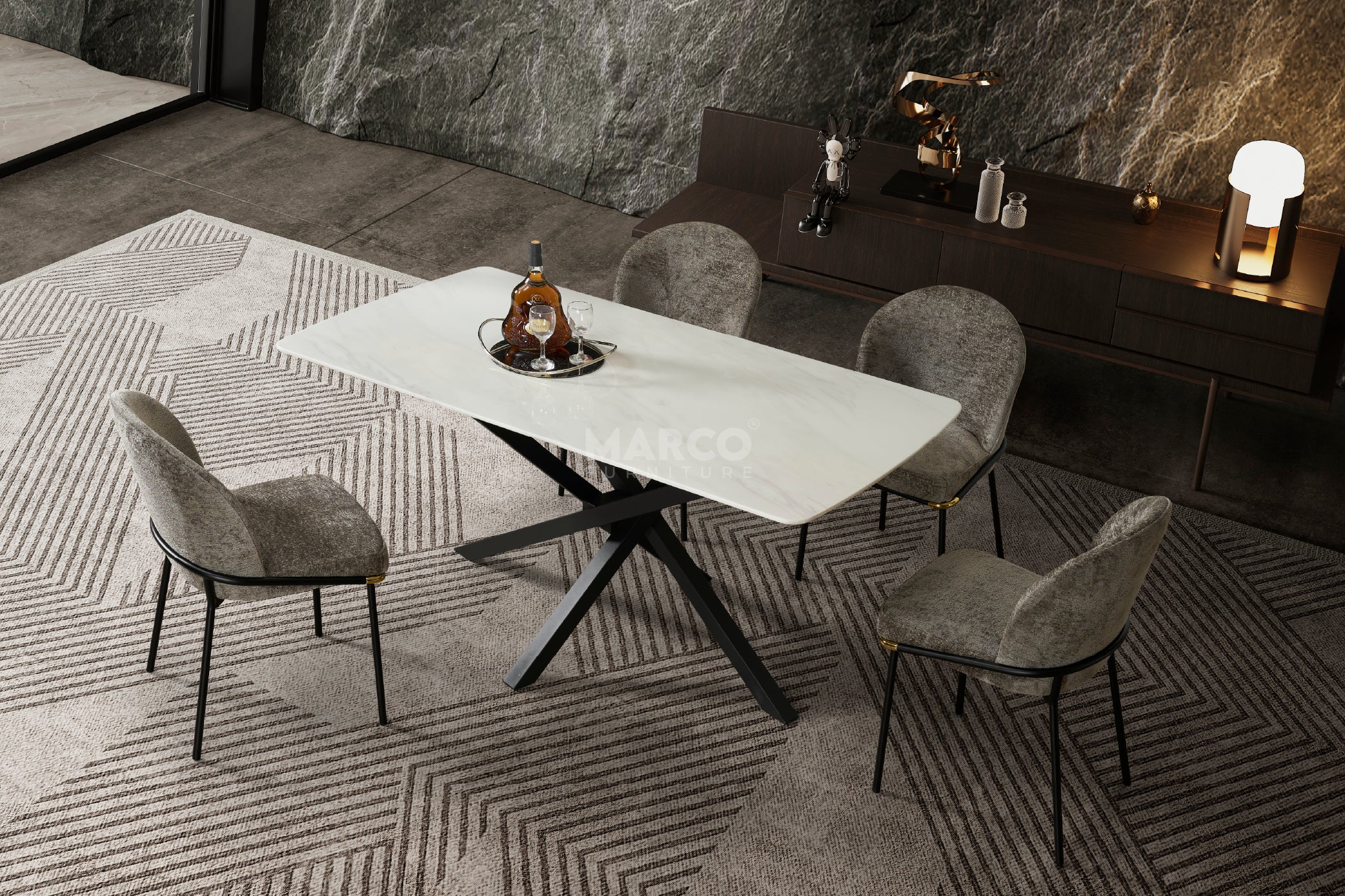 Galaxy Marble Dining Table - Image 5