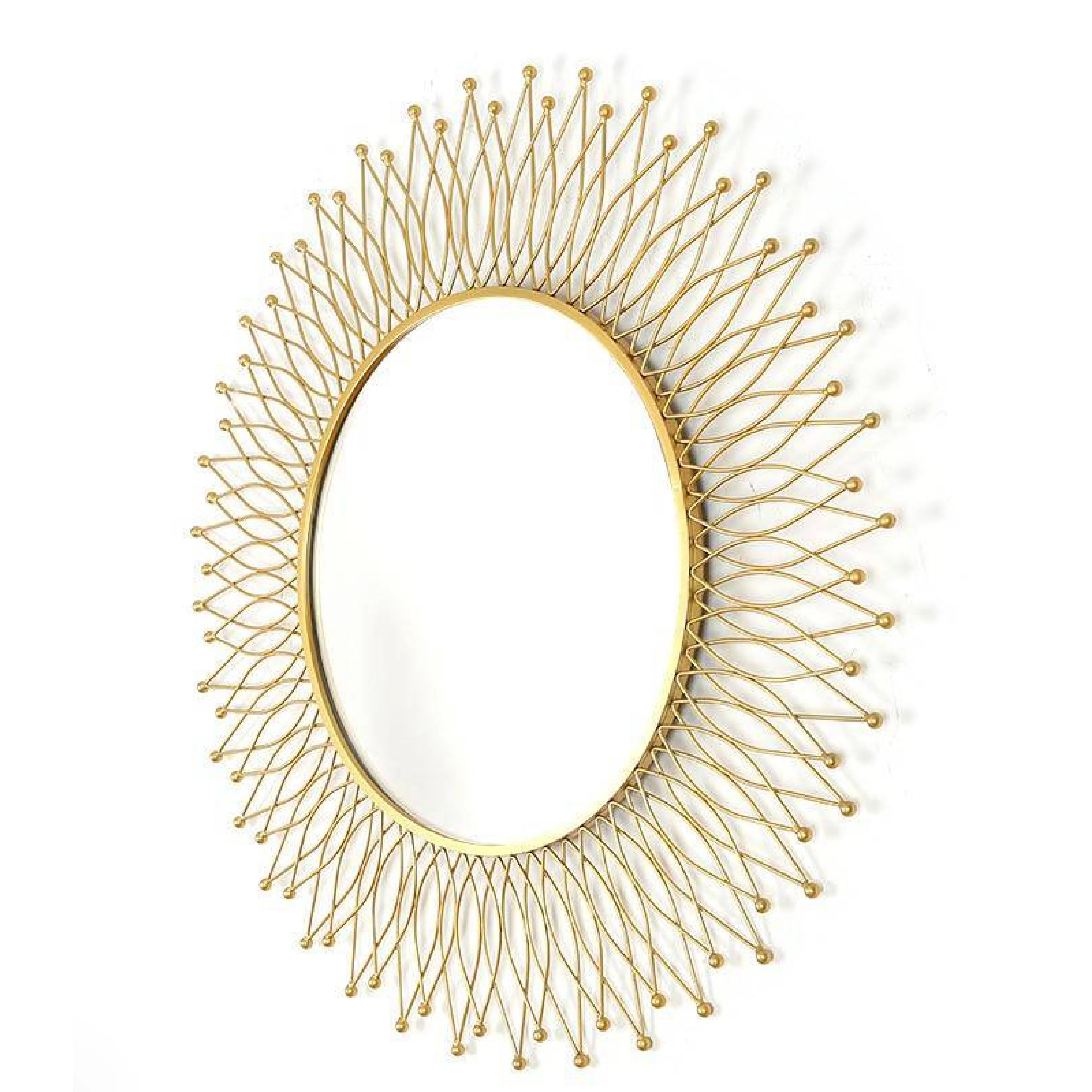 Sunflower Round Gold Metal Wall Mirror (100 cm) - Image 7
