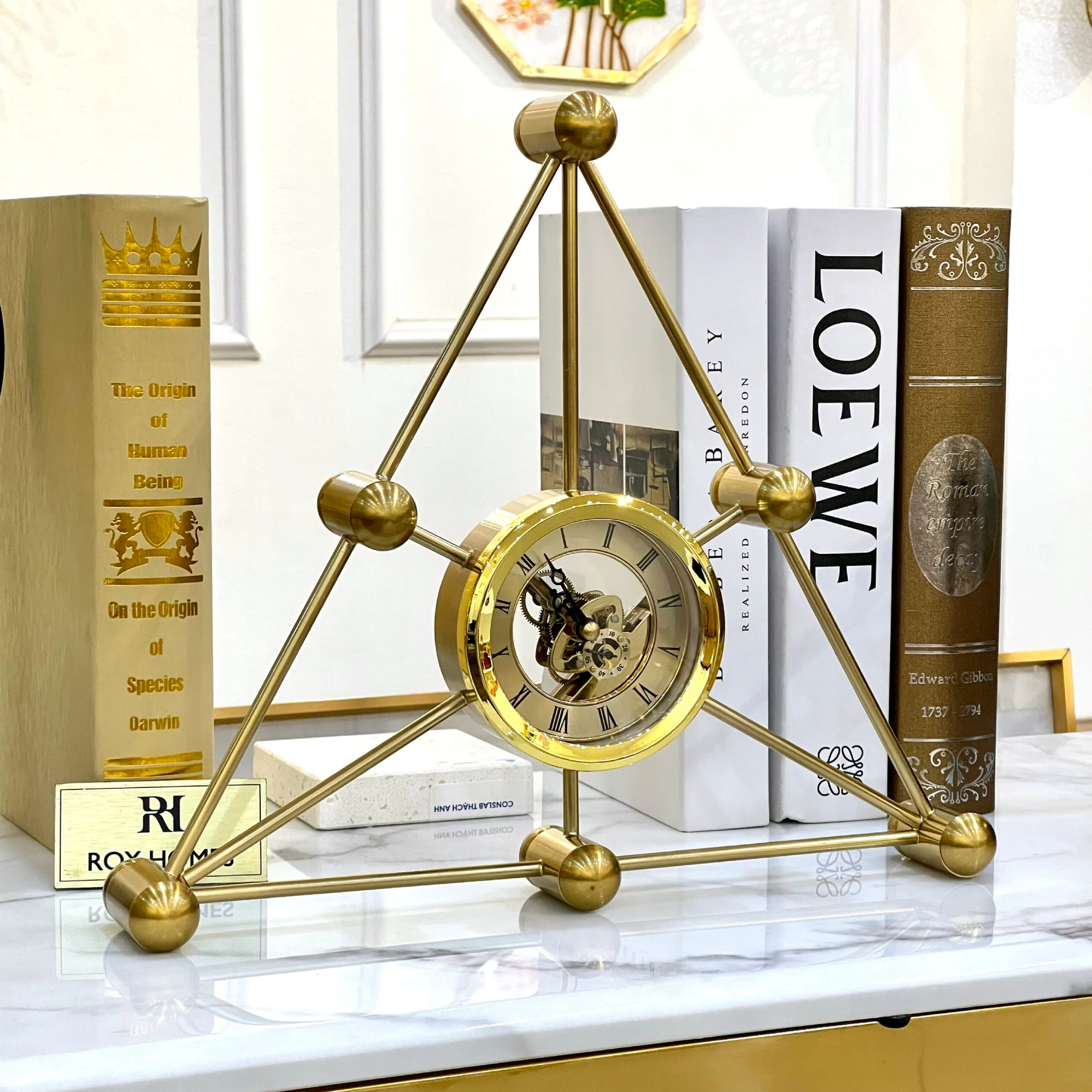 Geometric Pyramid Table Clock - Image 3