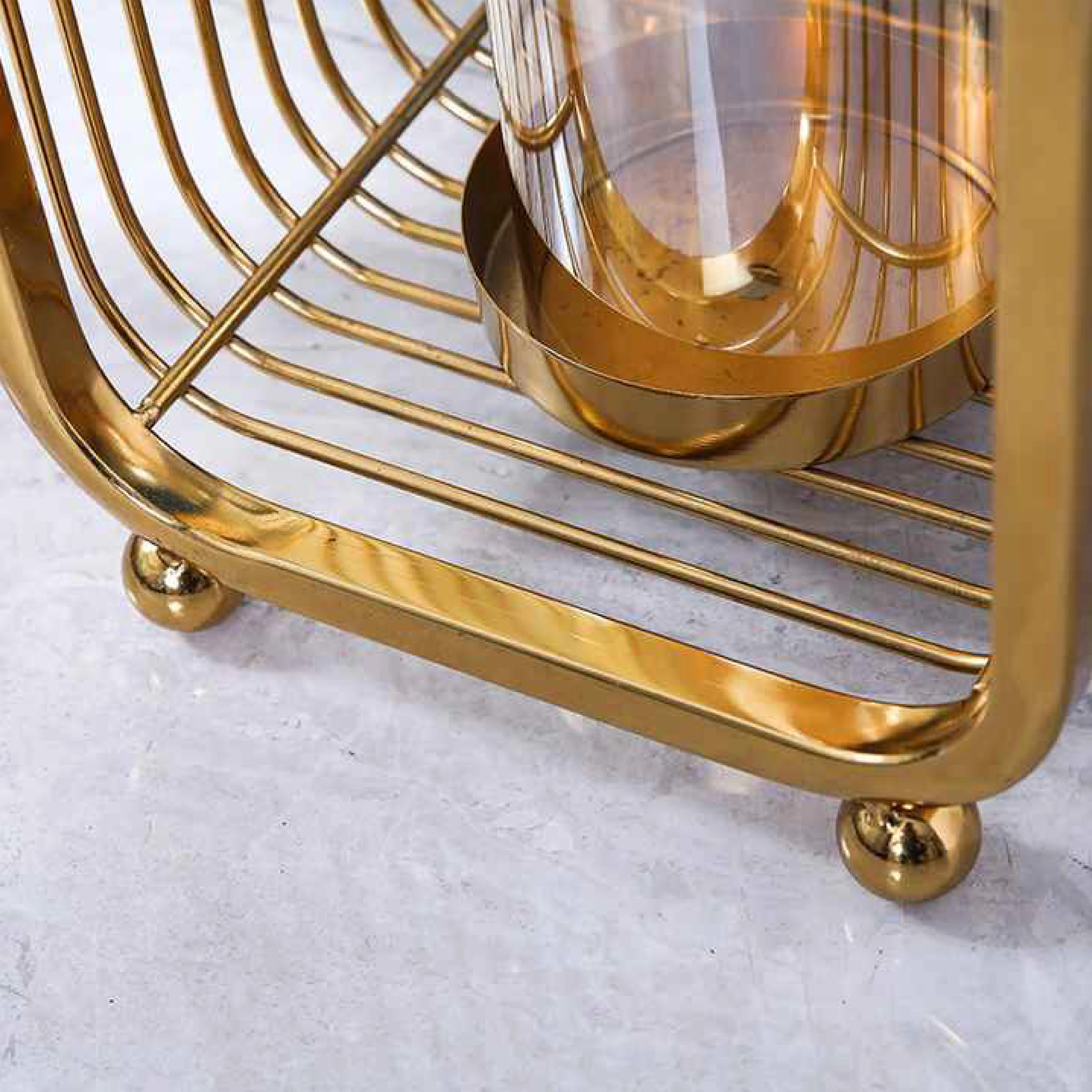 Gold Cage Candle Holder Set - Image 9