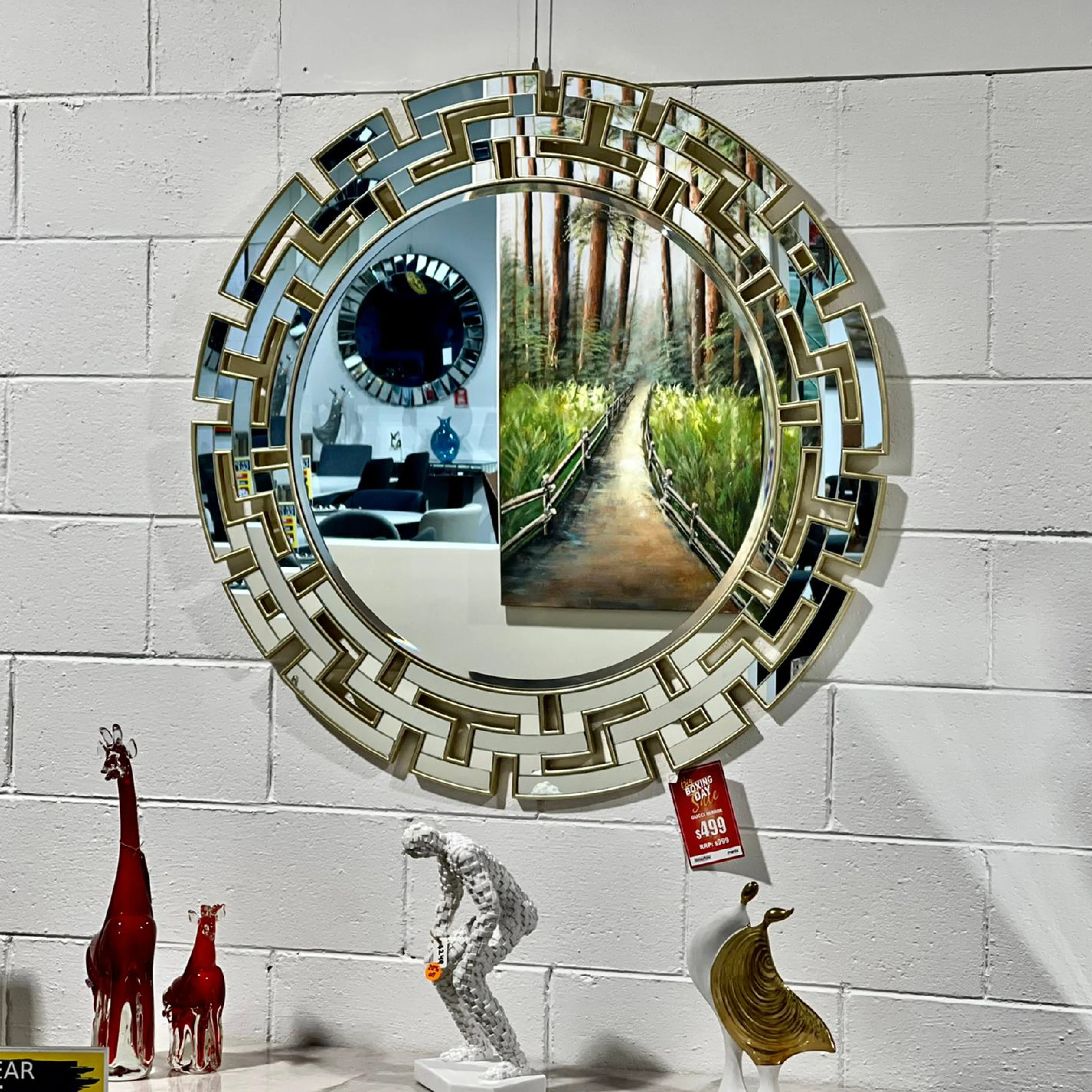 Gucci Modern Round Glass Wall Mirror for Living Room - Image 3