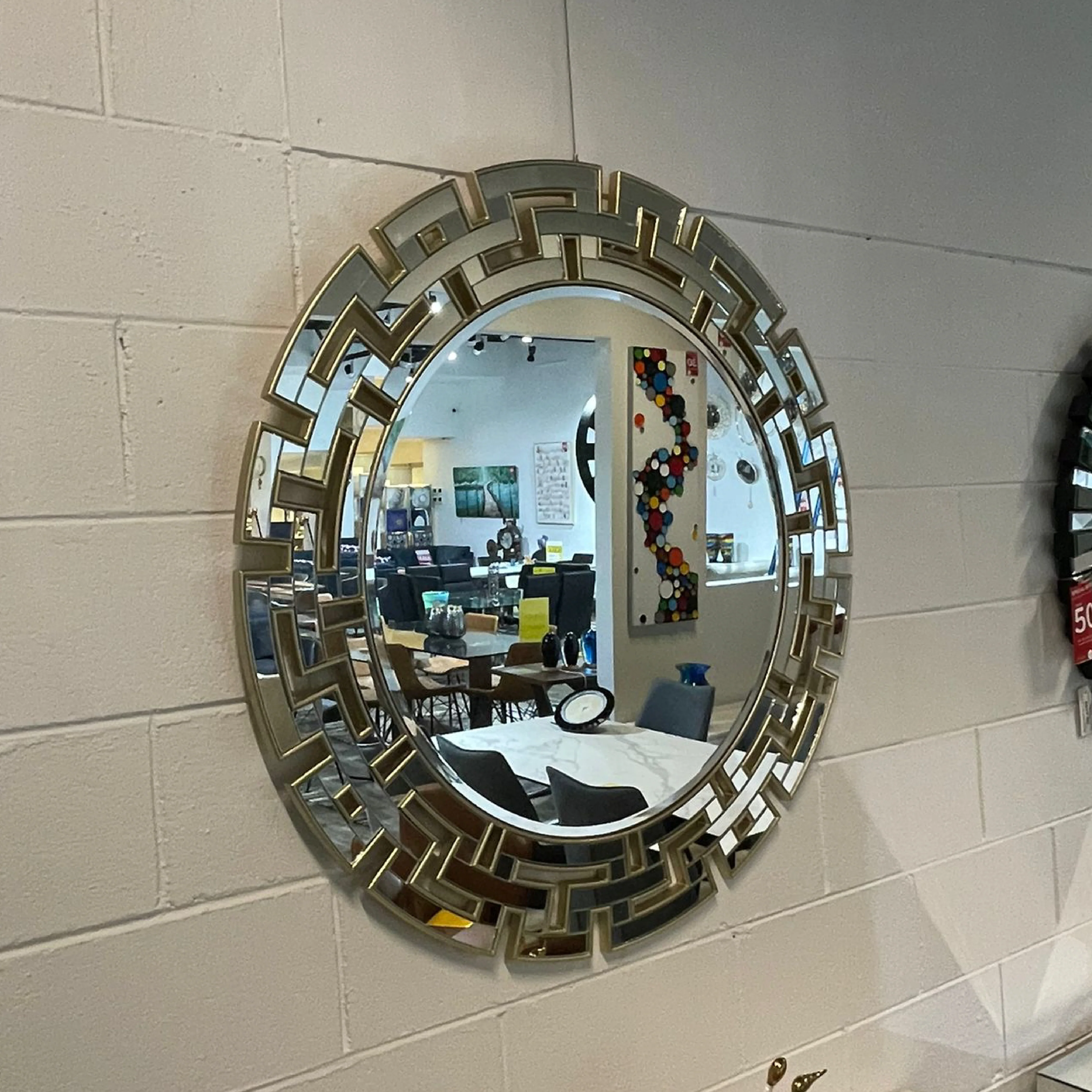 Gucci Modern Round Glass Wall Mirror for Living Room - Image 4