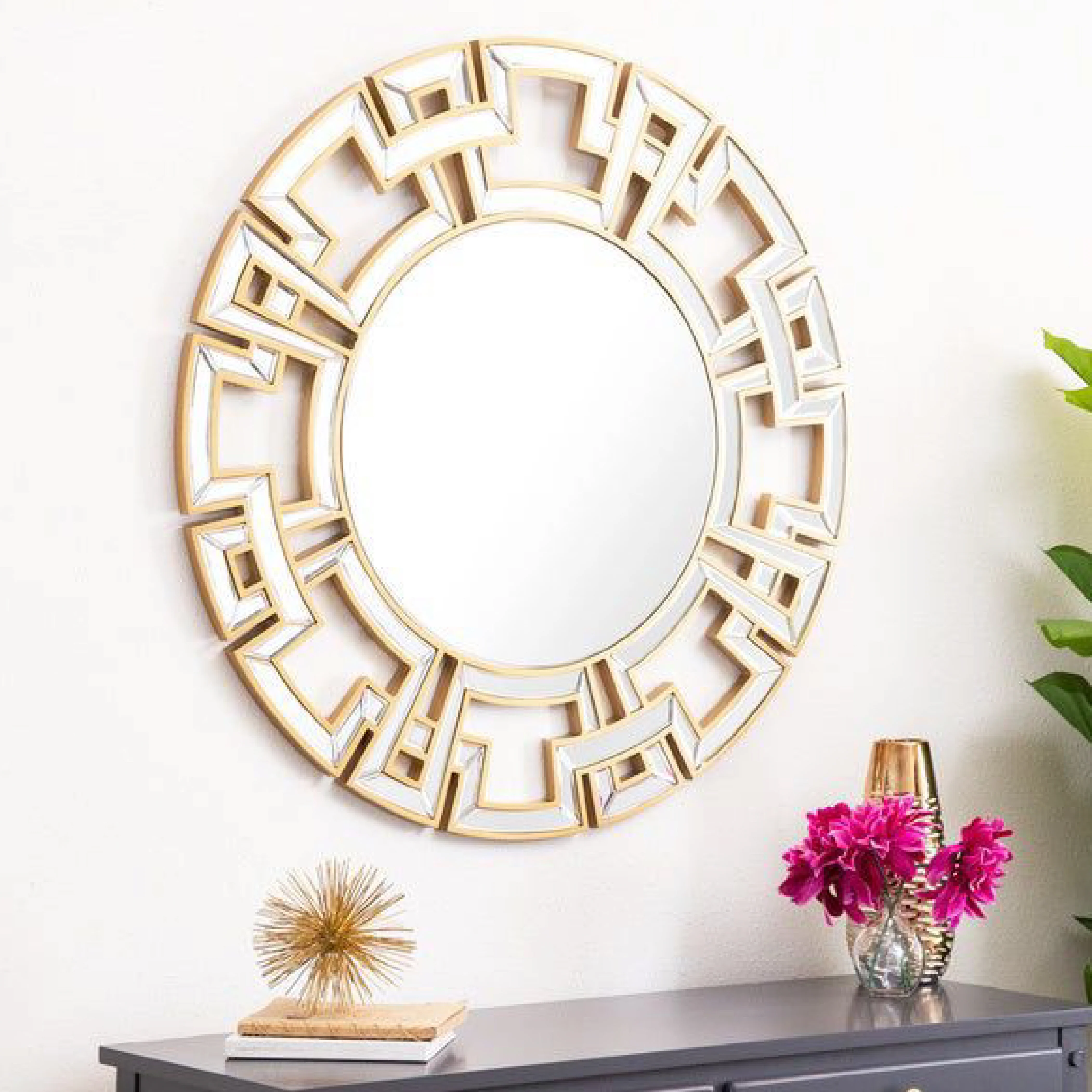 Gucci Modern Round Glass Wall Mirror for Living Room - Image 5