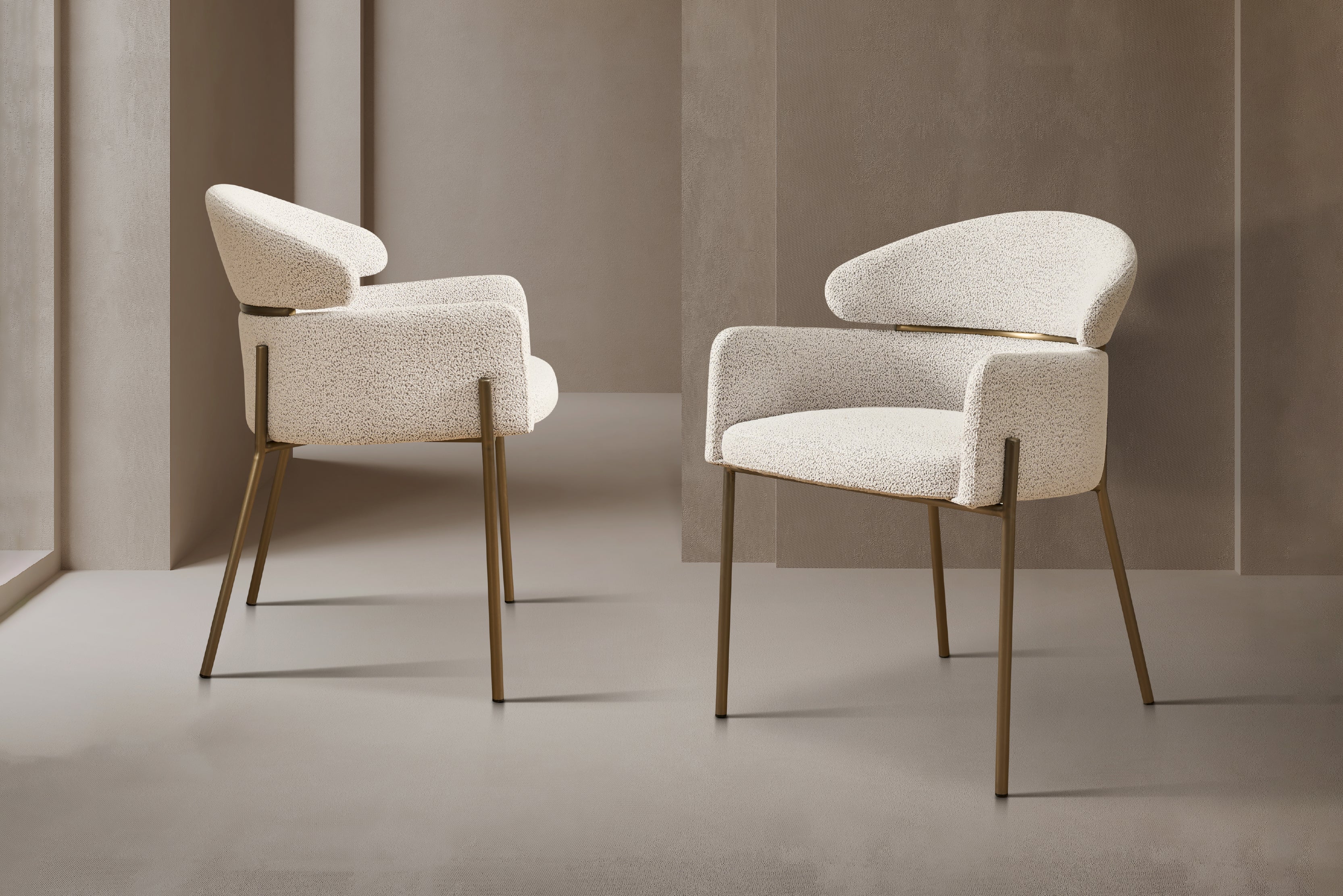 Hallie Boucle Dining Chair – Modern Upholstered Dining Seat