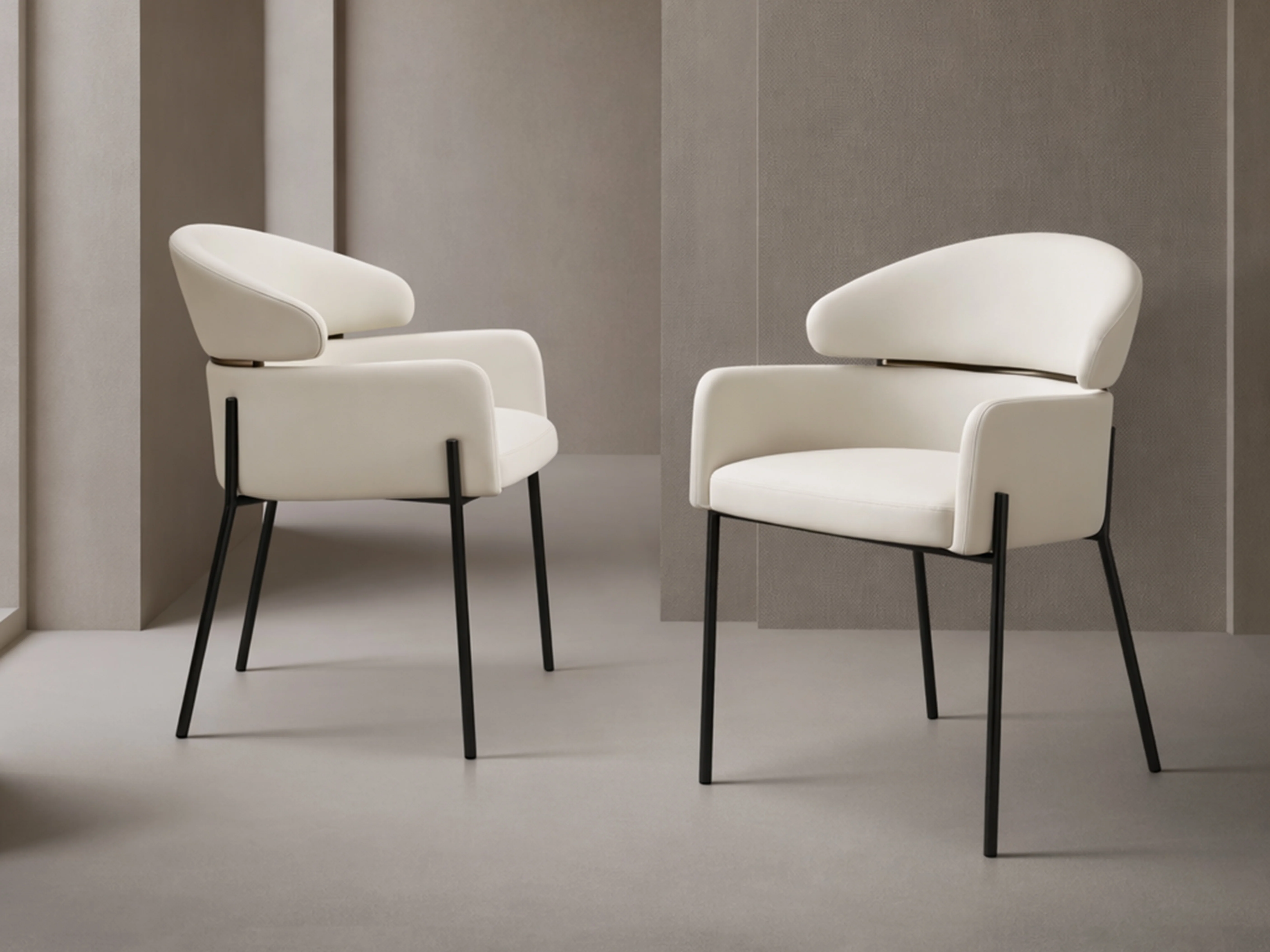 Hallie Boucle Dining Chair – Modern Upholstered Dining Seat - Image 3