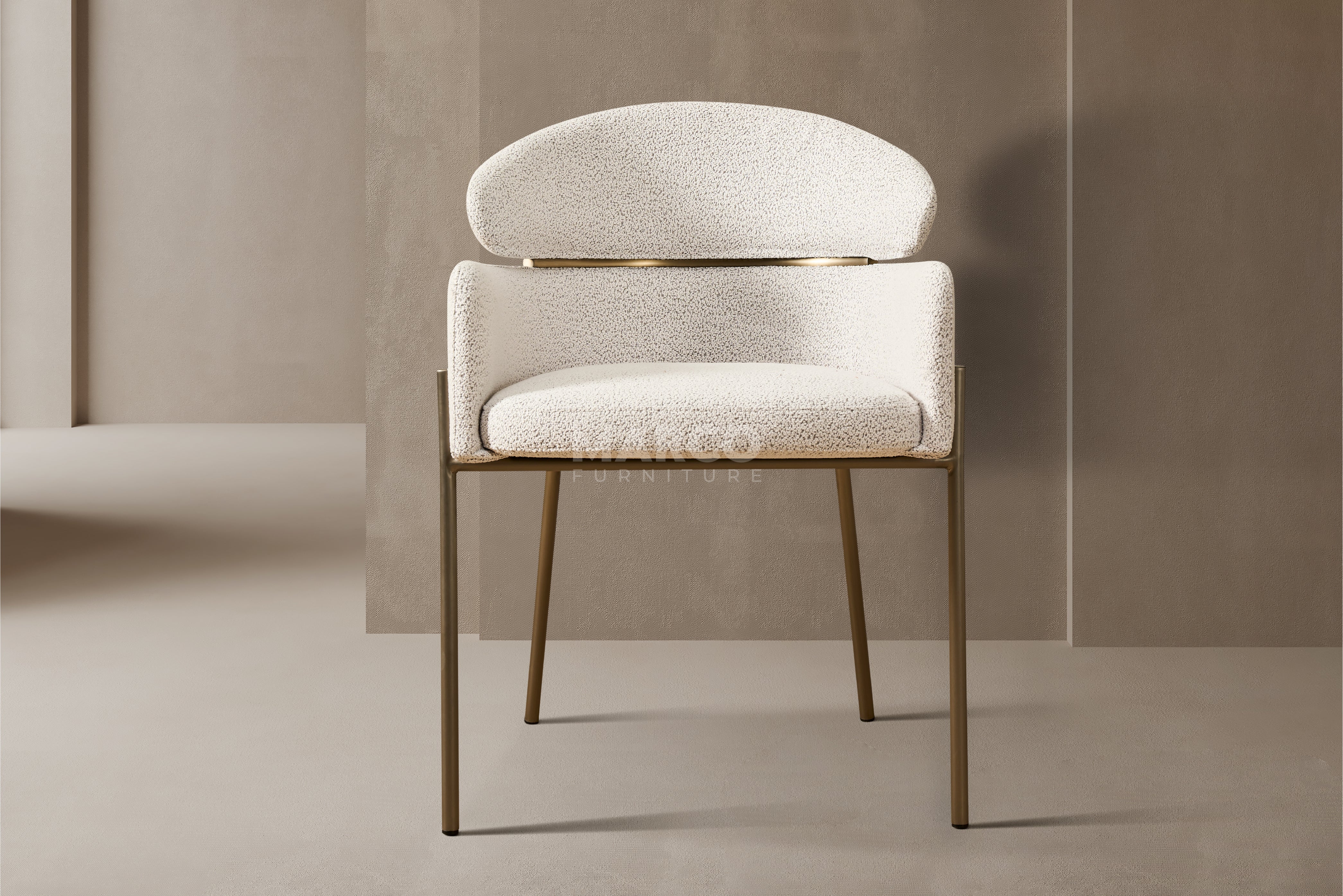 Hallie Boucle Dining Chair – Modern Upholstered Dining Seat - Image 6