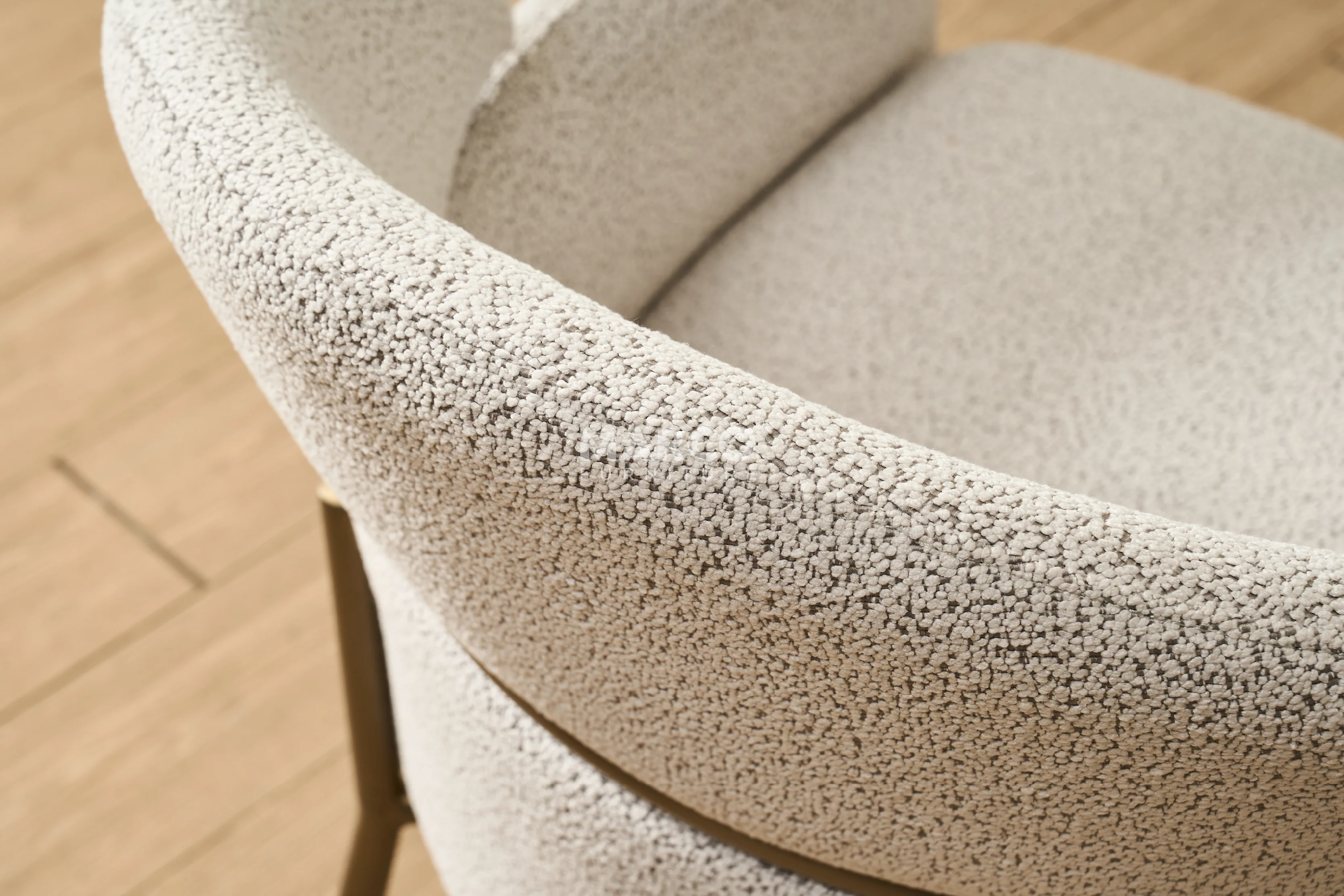 Hallie Boucle Dining Chair – Modern Upholstered Dining Seat - Image 7