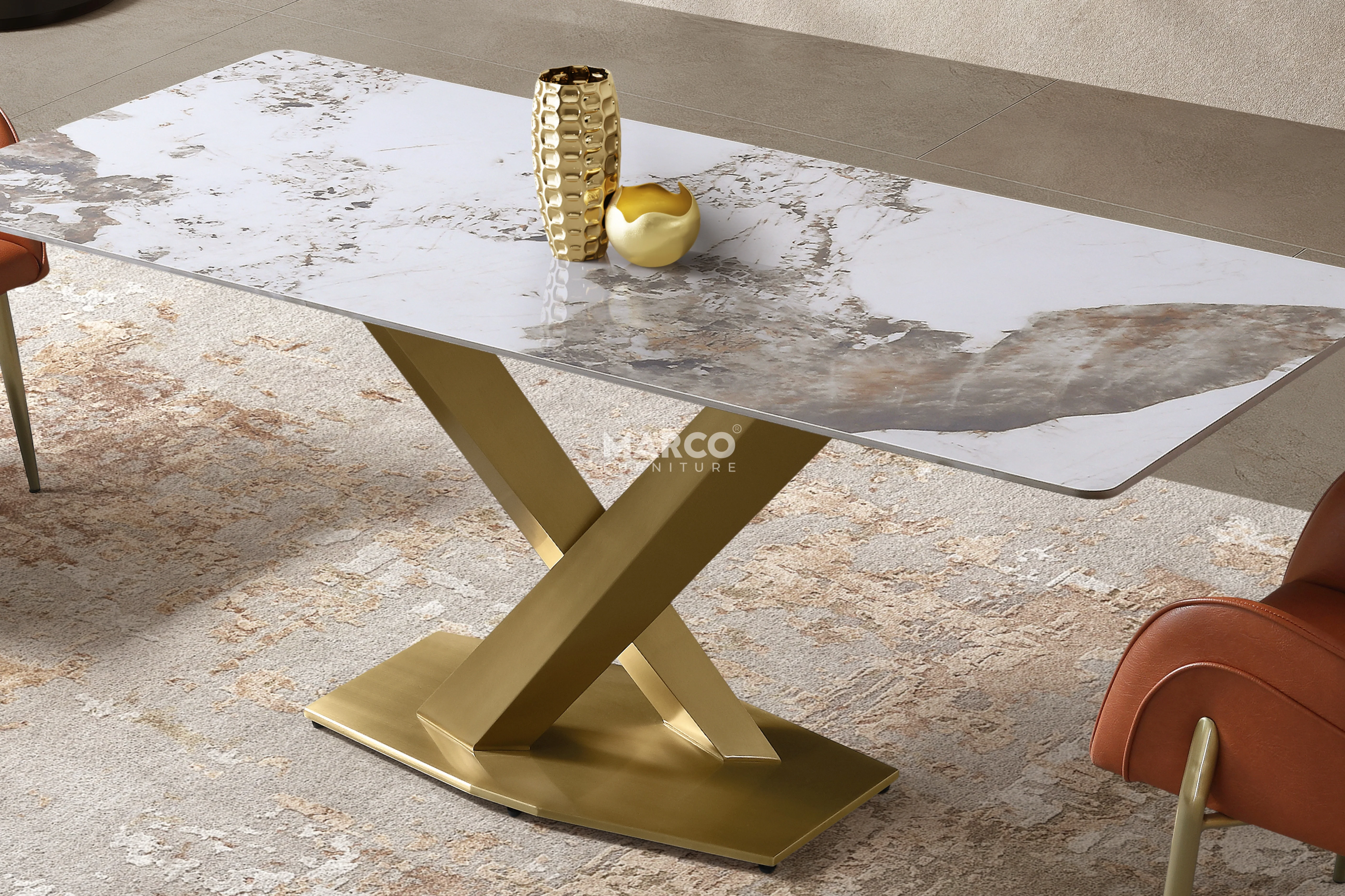 Harvey Ceramic Dining Table (Black) - Image 9