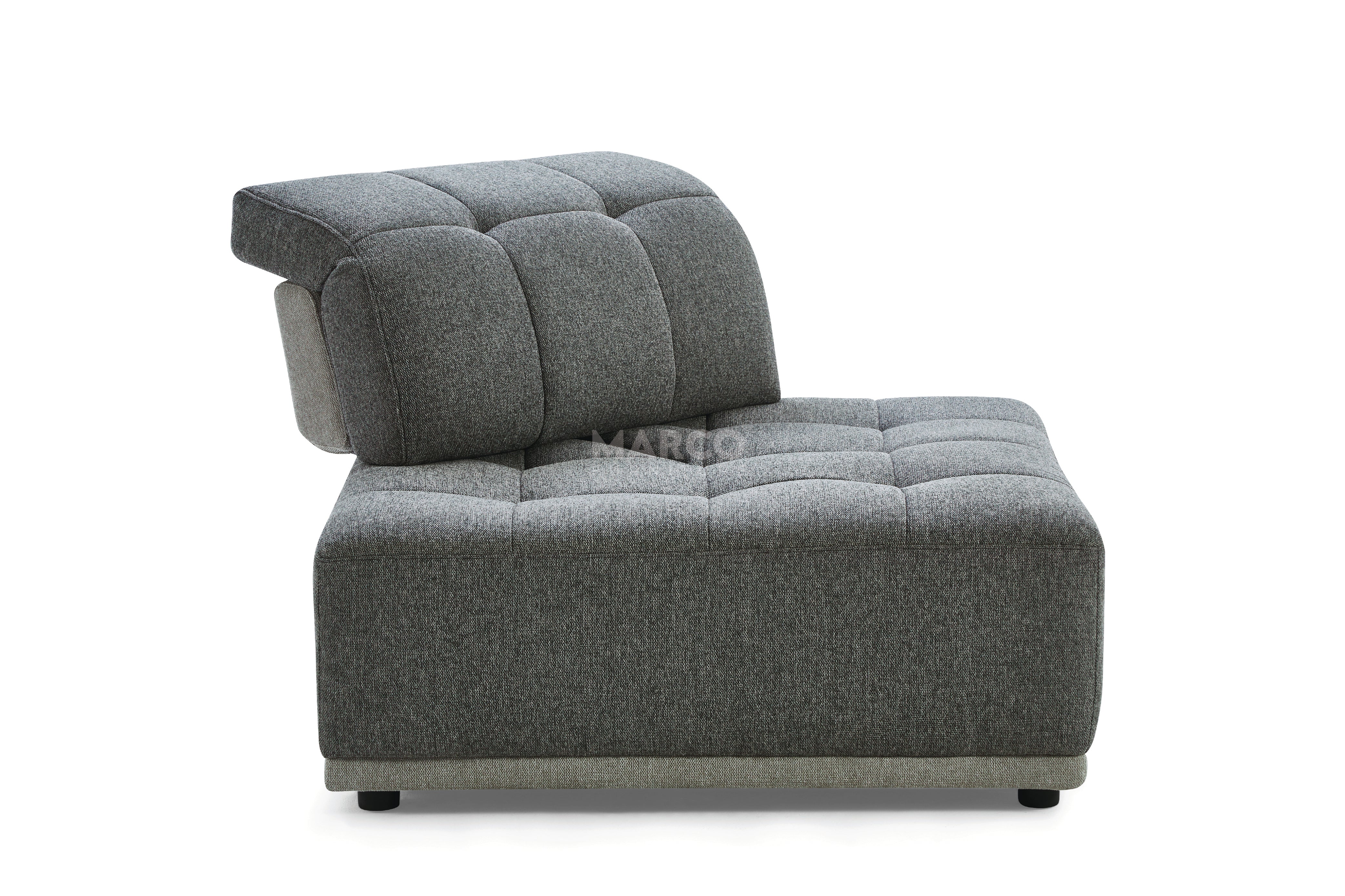 Hawaii Woven Fabric Modular Sofa Lounge with Chaise & Ottoman - Image 17