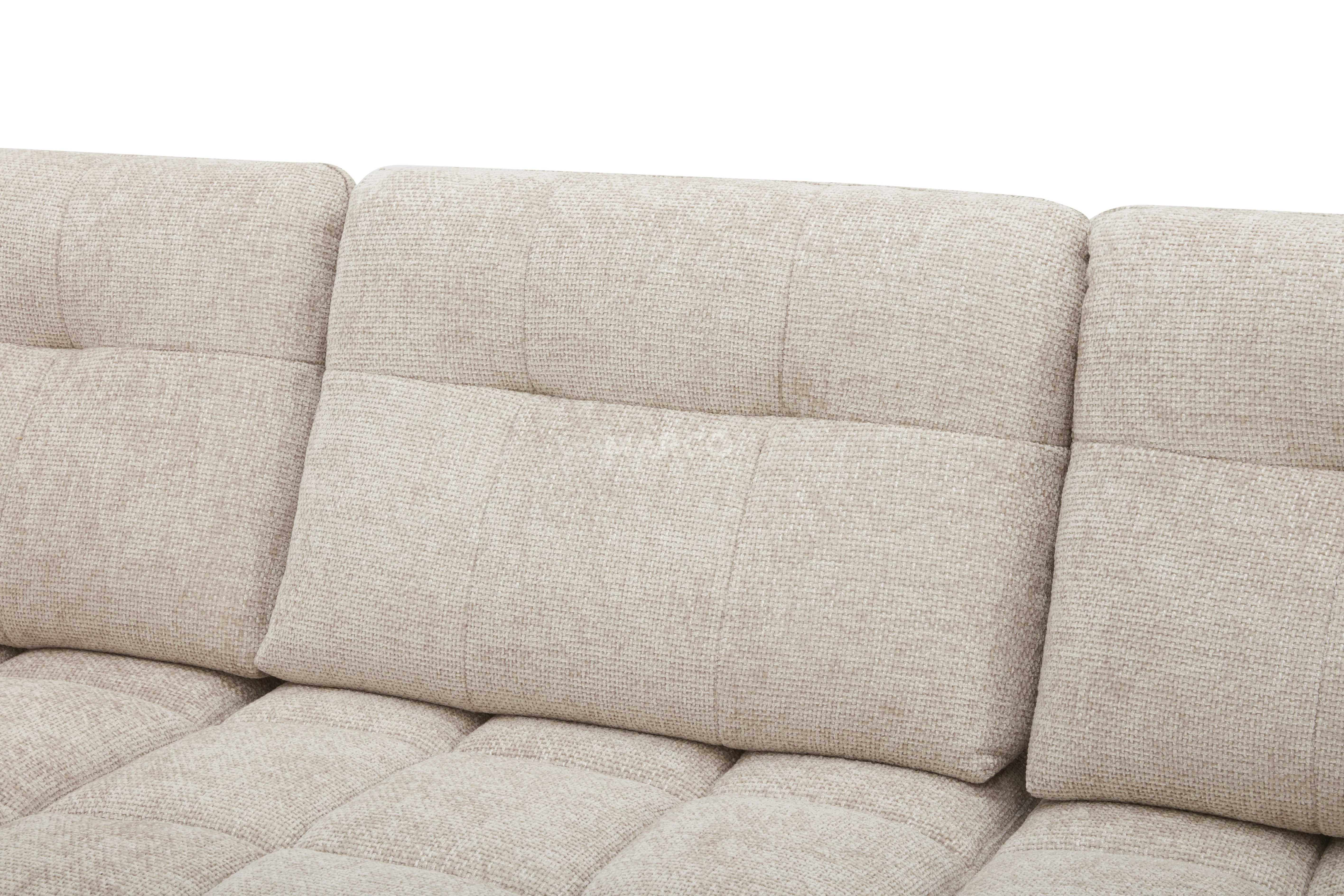 Dublin Woven Fabric Modular Sofa Lounge with Chaise & Ottoman - Image 10