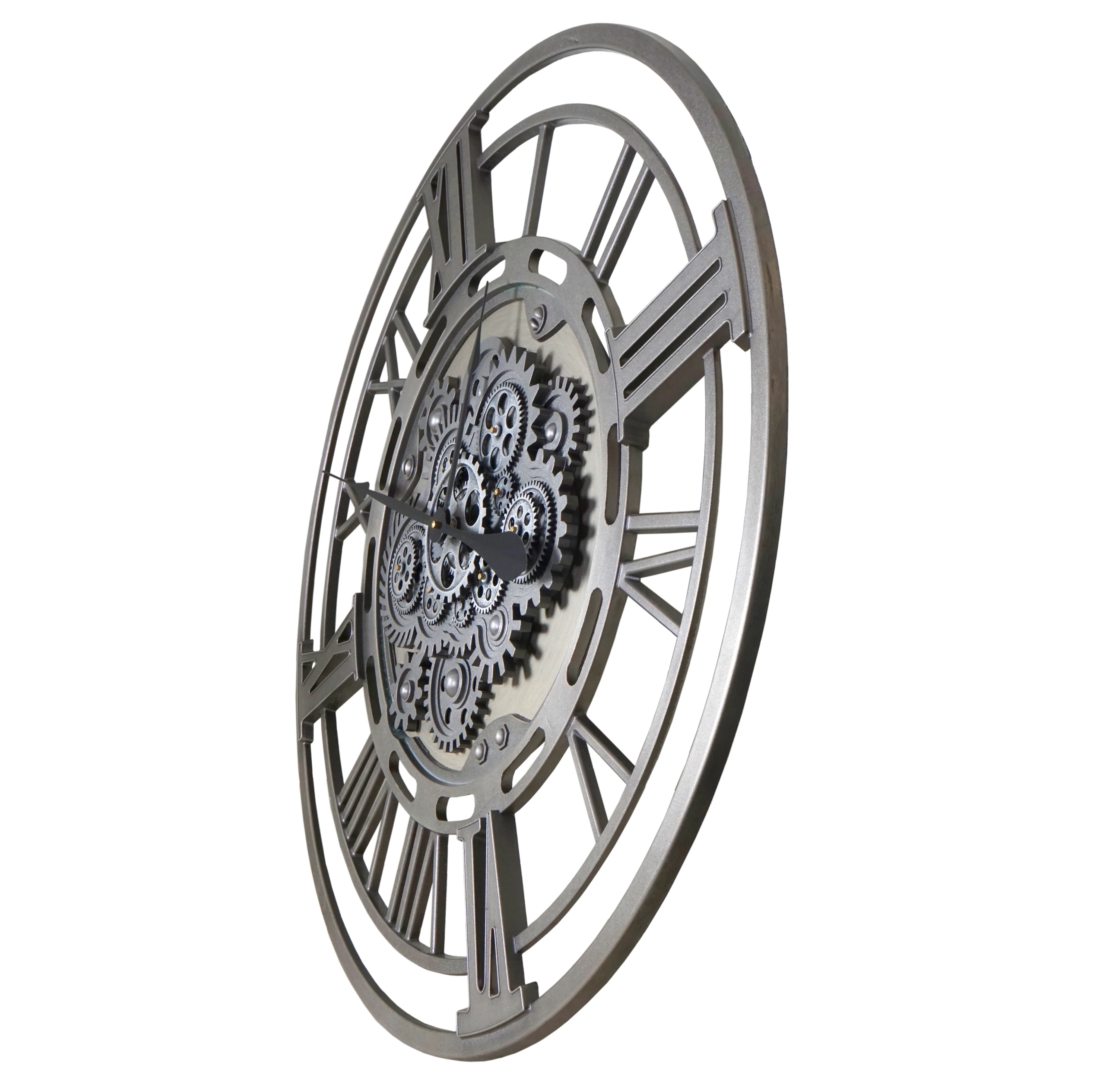 Jester Industrial Gear Wall Clock with Roman Numerals (80 cm) - Image 4