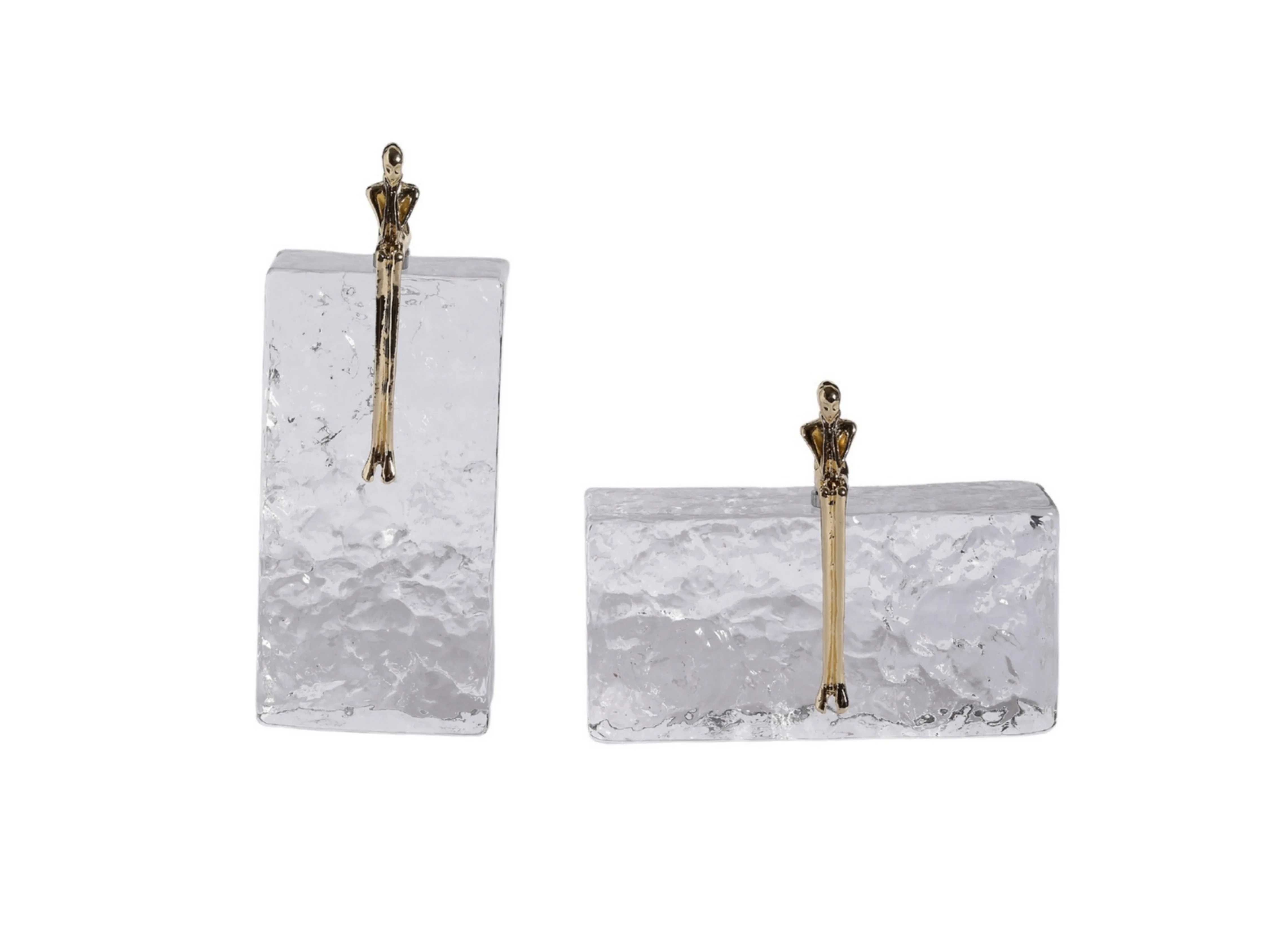 Kris Sculptural Glass Decor with Copper Figure - Image 2