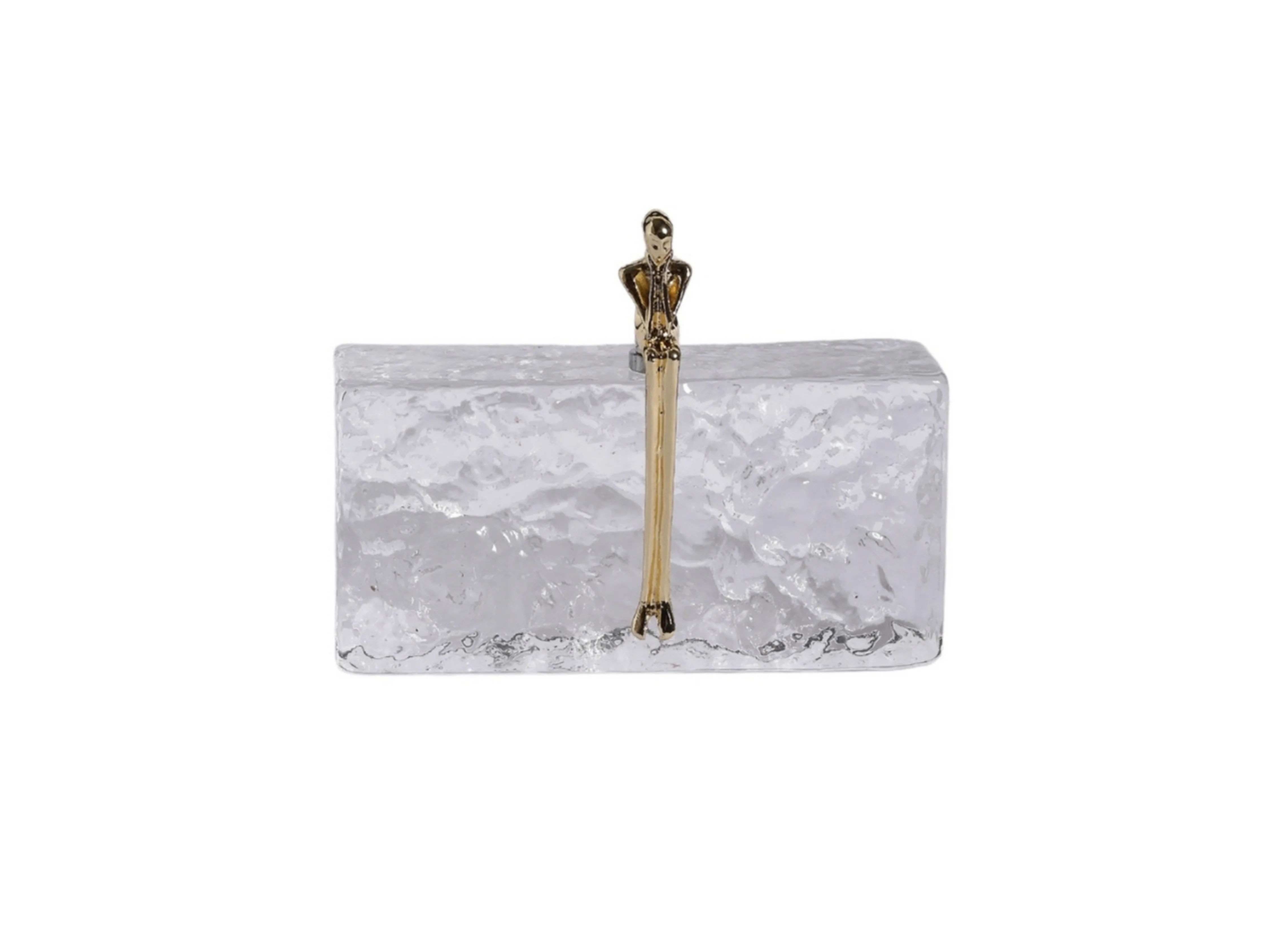 Kris Sculptural Glass Decor with Copper Figure - Image 5