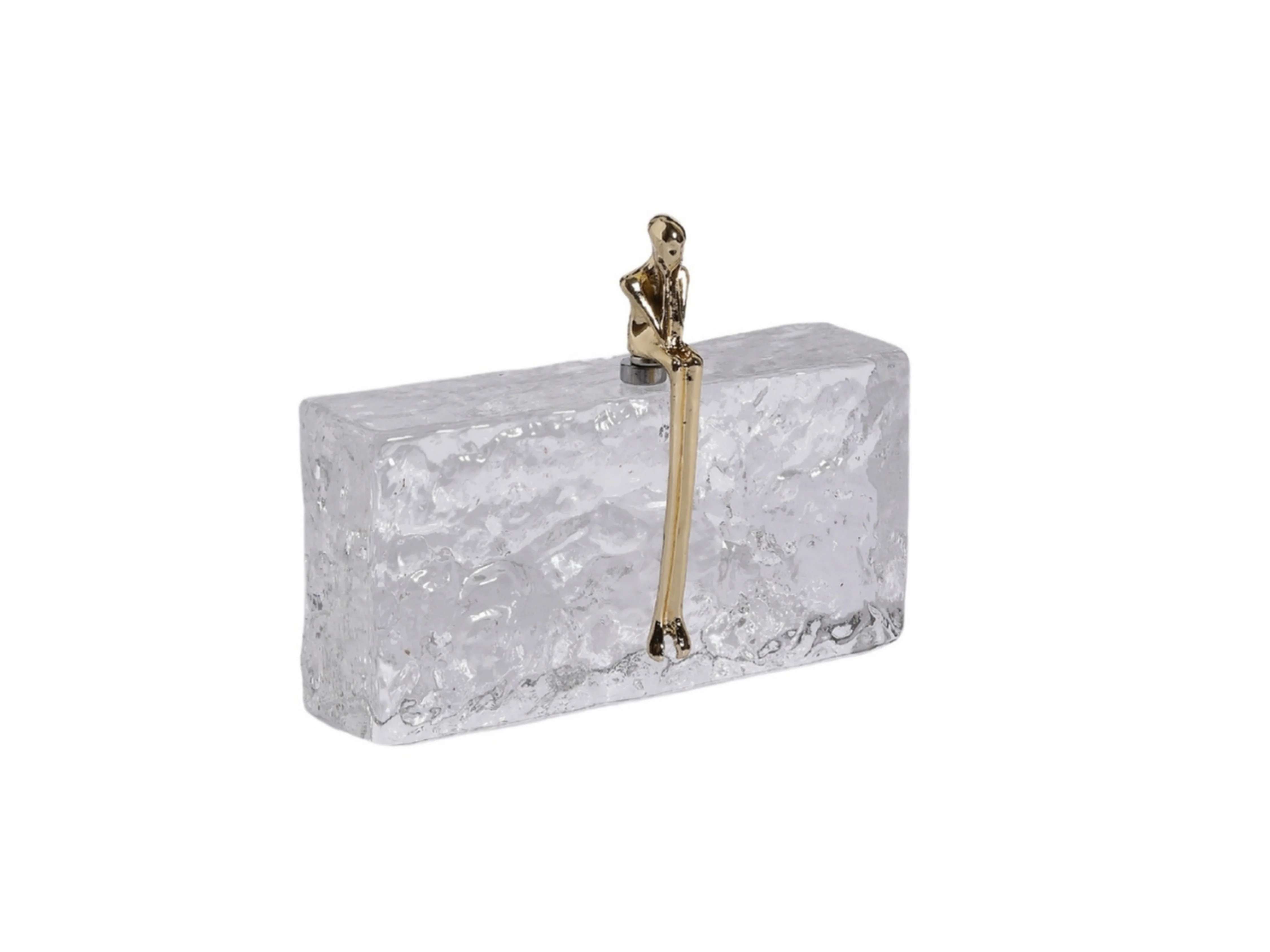 Kris Sculptural Glass Decor with Copper Figure - Image 6
