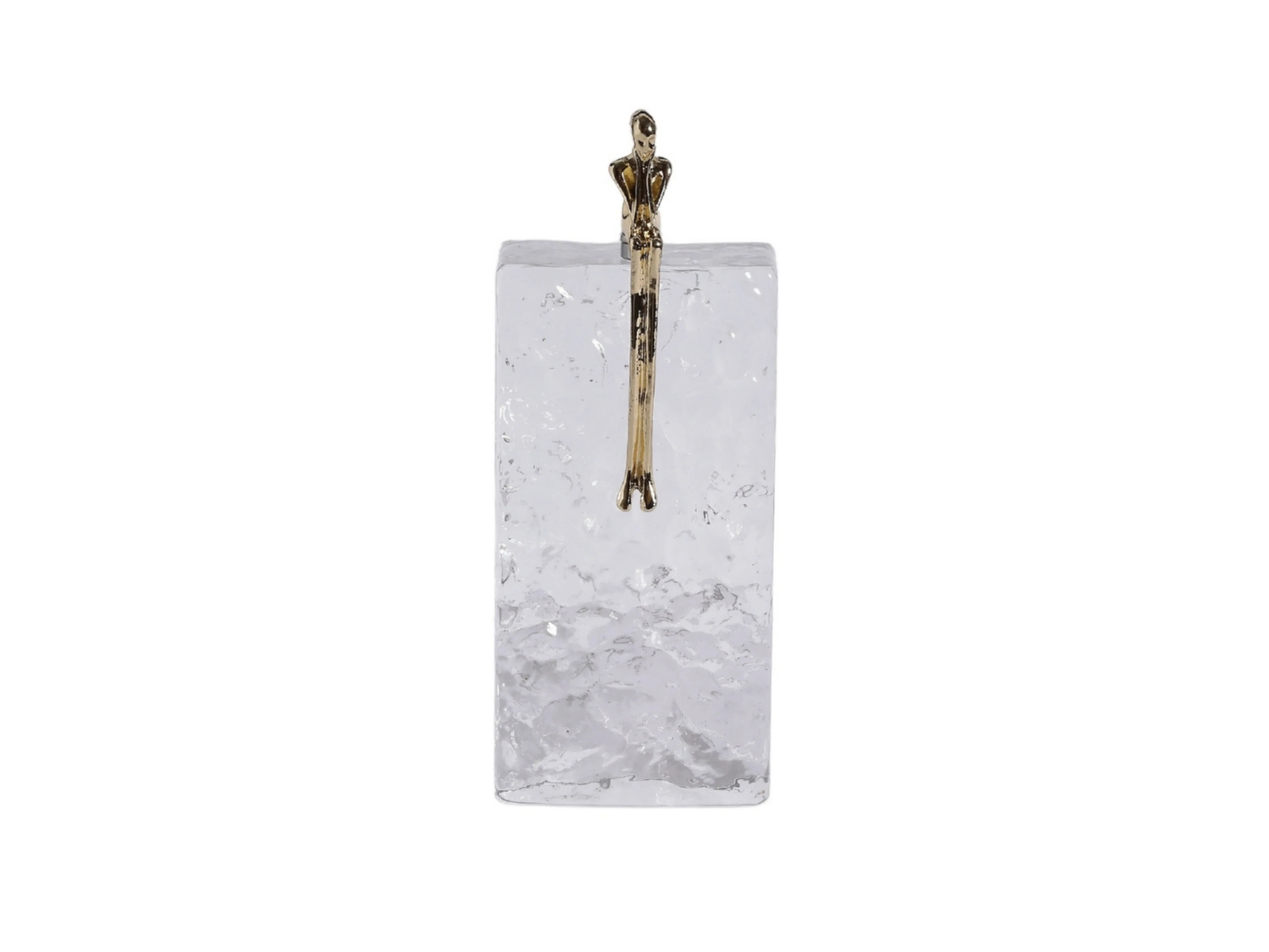 Kris Sculptural Glass Decor with Copper Figure - Image 7