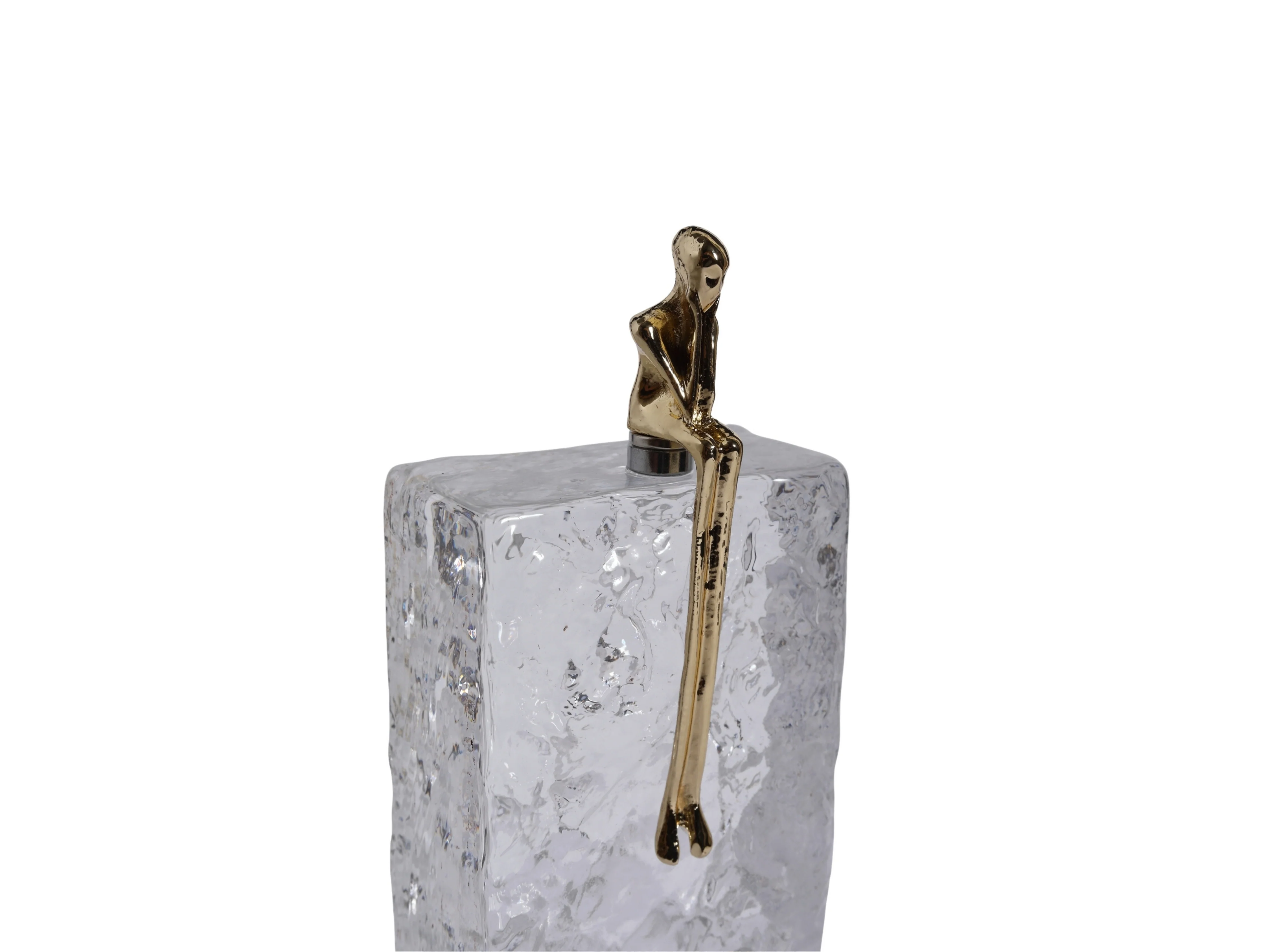 Kris Sculptural Glass Decor with Copper Figure - Image 9
