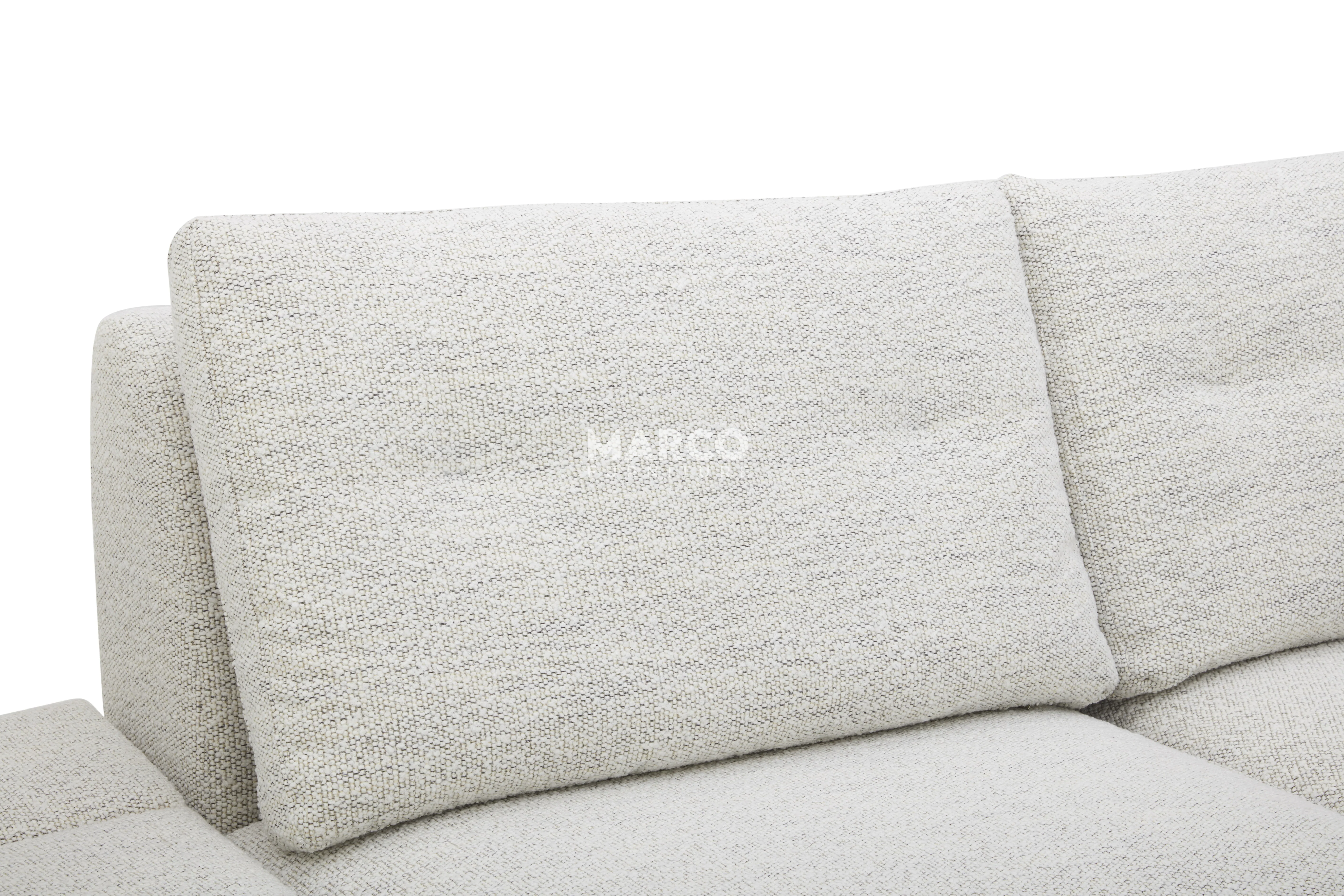 Lagoon Fabric Chaise Lounge – Curved Corner Lounge with Cushions - Image 12
